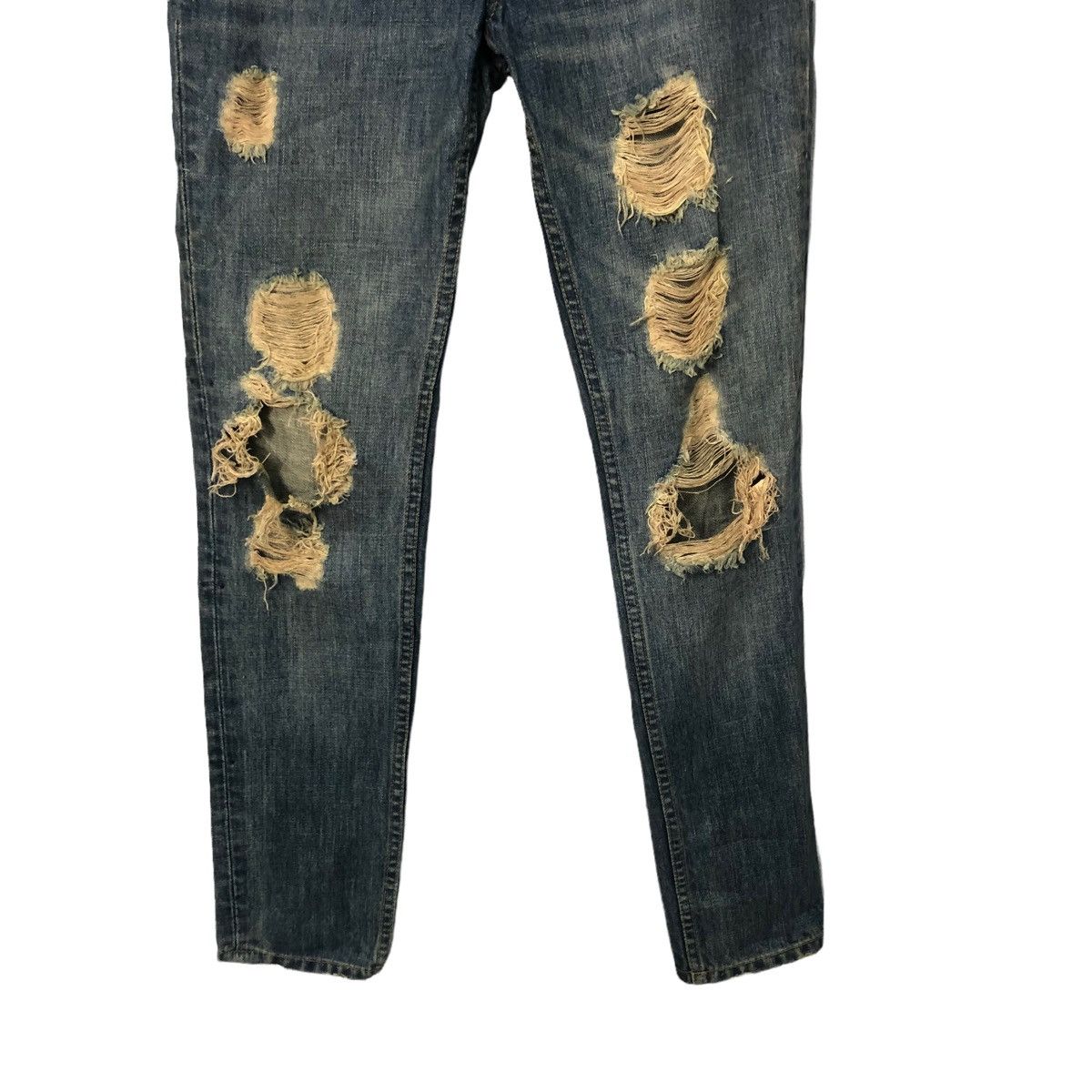 Japanese Brand Vintage Eap Denim Distressed Denim Pants W29 Size 29" - 3 Thumbnail