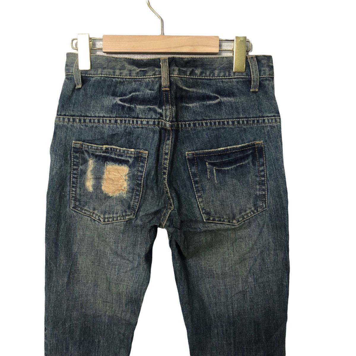 Japanese Brand Vintage Eap Denim Distressed Denim Pants W29 Size 29" - 5 Thumbnail
