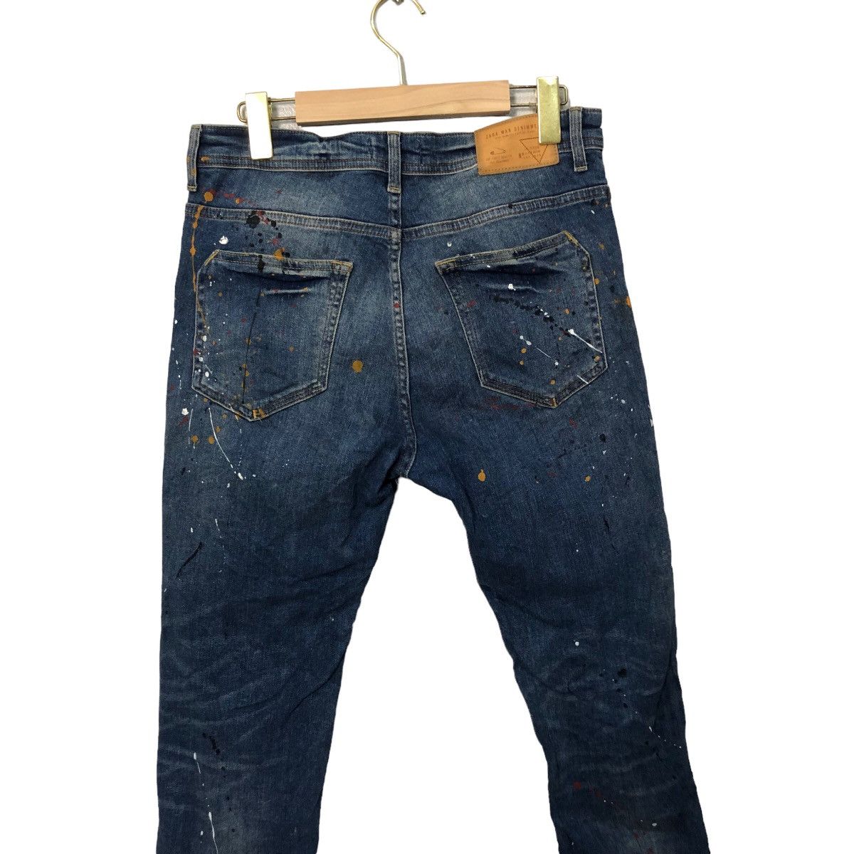 Vintage Vtg Zara Dirty Painter Skinny Distressed Denim Pants W31 Size US 31 - 5 Thumbnail