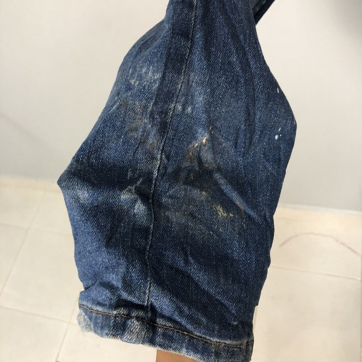 Vintage Vtg Zara Dirty Painter Skinny Distressed Denim Pants W31 Size US 31 - 7 Thumbnail