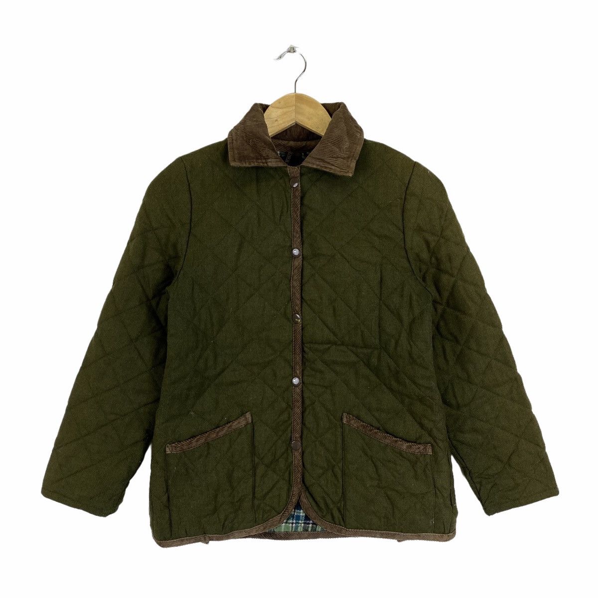 image of Lowrys Farm Fully Button Quilted Jacket in Green, Men's (Size Medium)