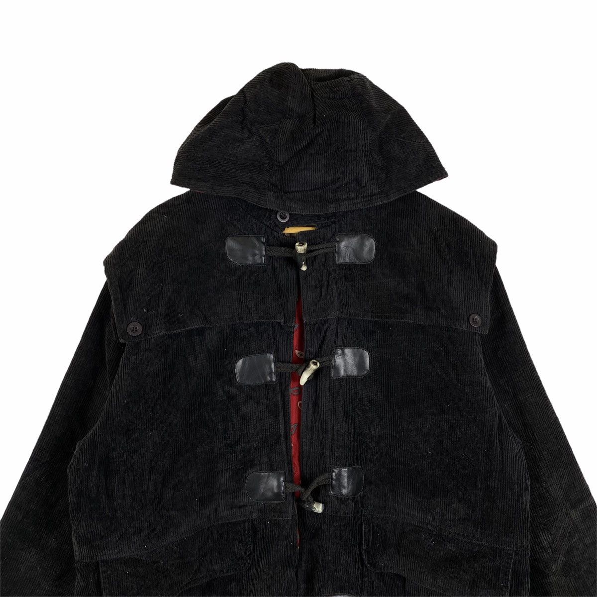 Vintage Vintage HOUSTON Coduroy Toggle Button Hoodie Long Jacket Size US M / EU 48-50 / 2 - 5 Thumbnail
