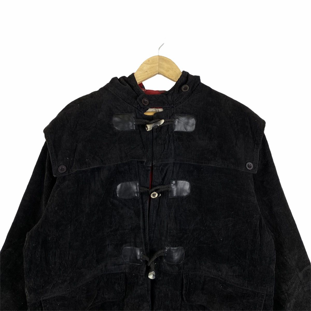 Vintage Vintage HOUSTON Coduroy Toggle Button Hoodie Long Jacket Size US M / EU 48-50 / 2 - 6 Thumbnail