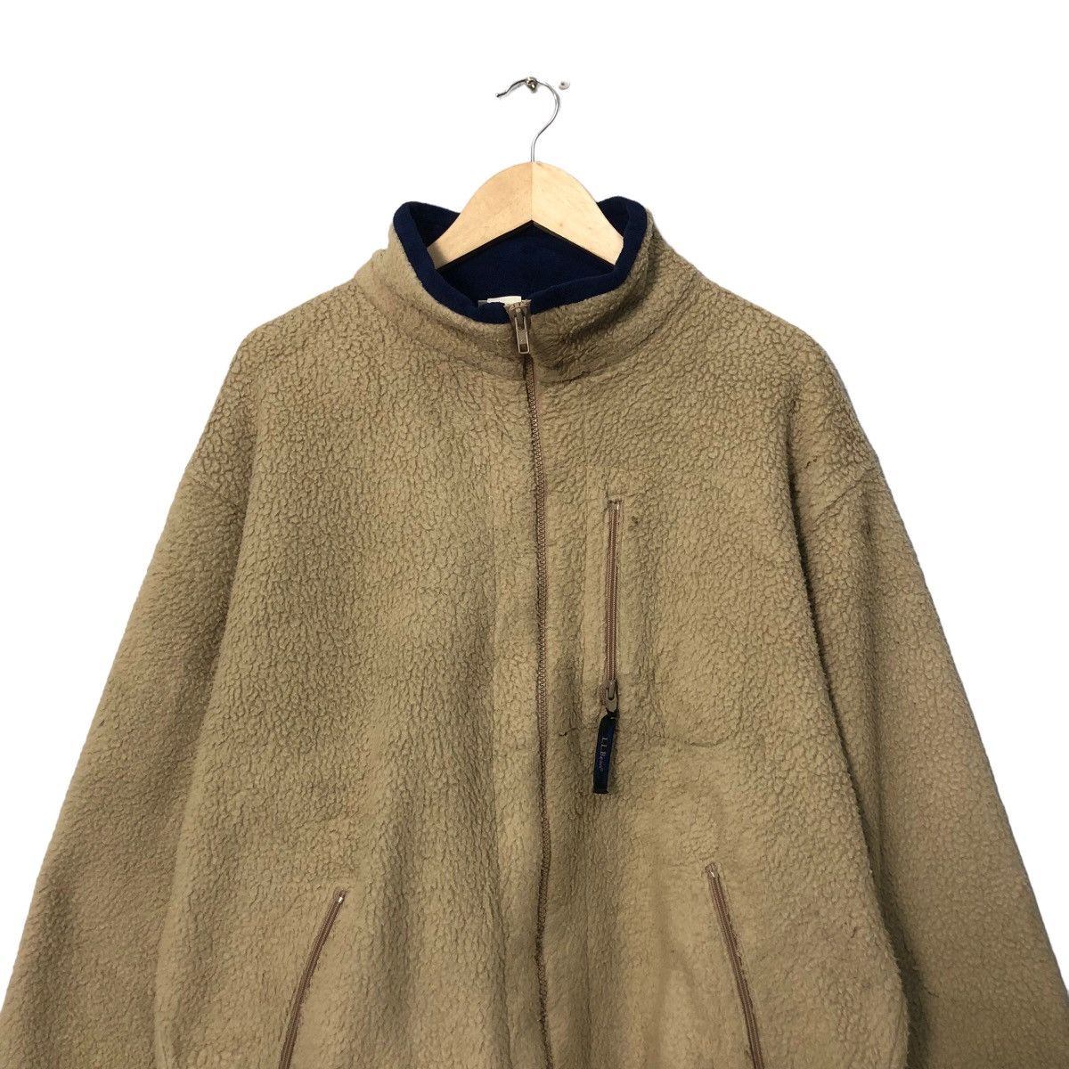 L.L. Bean Vintage 90s LL Bean Zipper Ups Fleece Jacket Made in USA Size US XXL / EU 58 / 5 - 4 Thumbnail