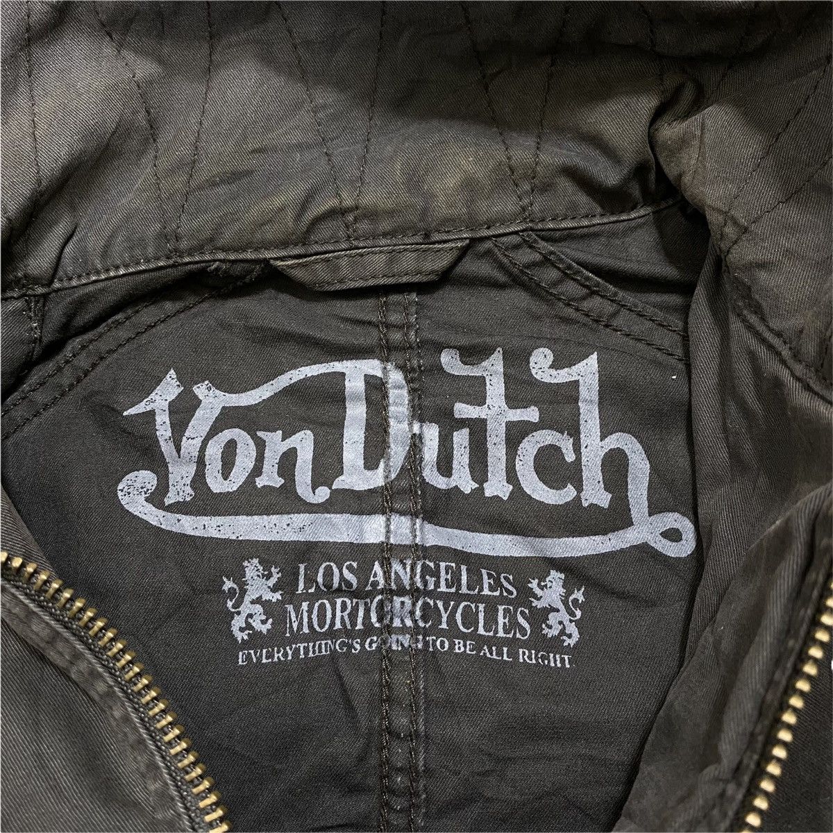 Vintage × Von Dutch Vintage VON DUTCH Los Angeles Motorcycle Zipper Jacket Size M / US 6-8 / IT 42-44 - 8 Thumbnail