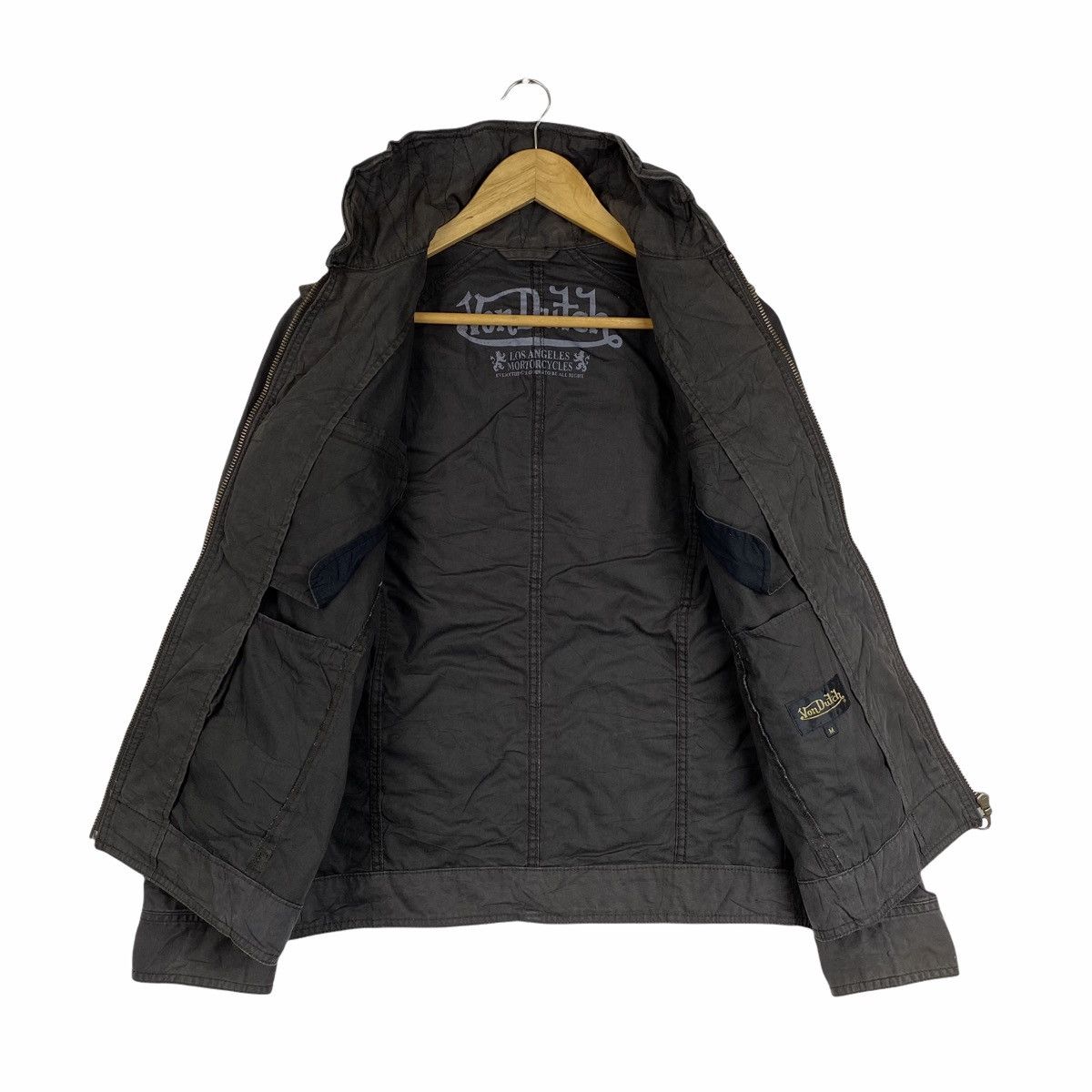 Vintage × Von Dutch Vintage VON DUTCH Los Angeles Motorcycle Zipper Jacket Size M / US 6-8 / IT 42-44 - 3 Thumbnail