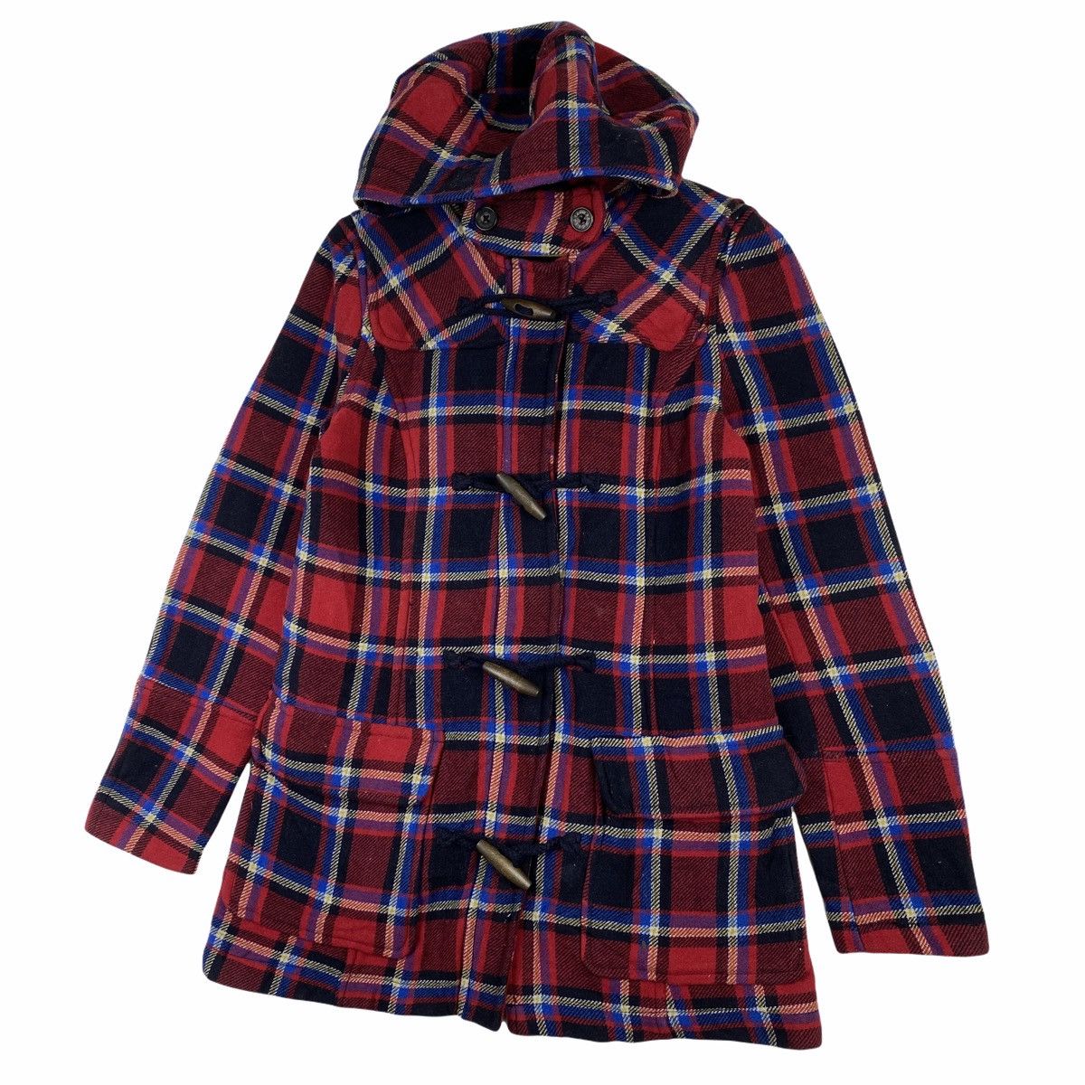 H&M H&M Red Concept Toggle Button Wool Hoodie Duffle Coat Jacket Size S / US 4 / IT 40 - 4 Thumbnail