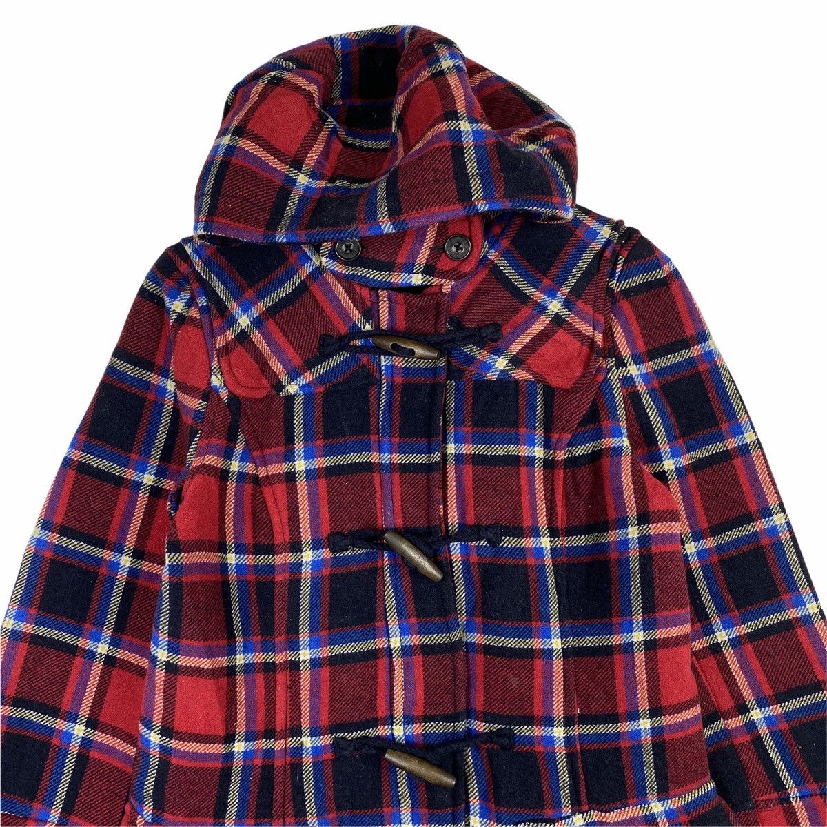 H&M H&M Red Concept Toggle Button Wool Hoodie Duffle Coat Jacket Size S / US 4 / IT 40 - 5 Thumbnail