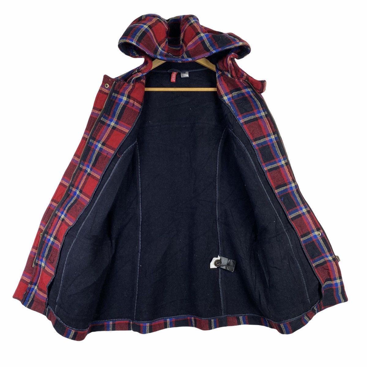H&M H&M Red Concept Toggle Button Wool Hoodie Duffle Coat Jacket Size S / US 4 / IT 40 - 3 Thumbnail