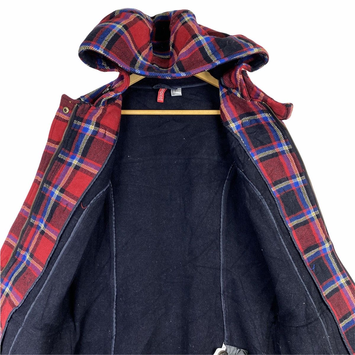 H&M H&M Red Concept Toggle Button Wool Hoodie Duffle Coat Jacket Size S / US 4 / IT 40 - 6 Thumbnail