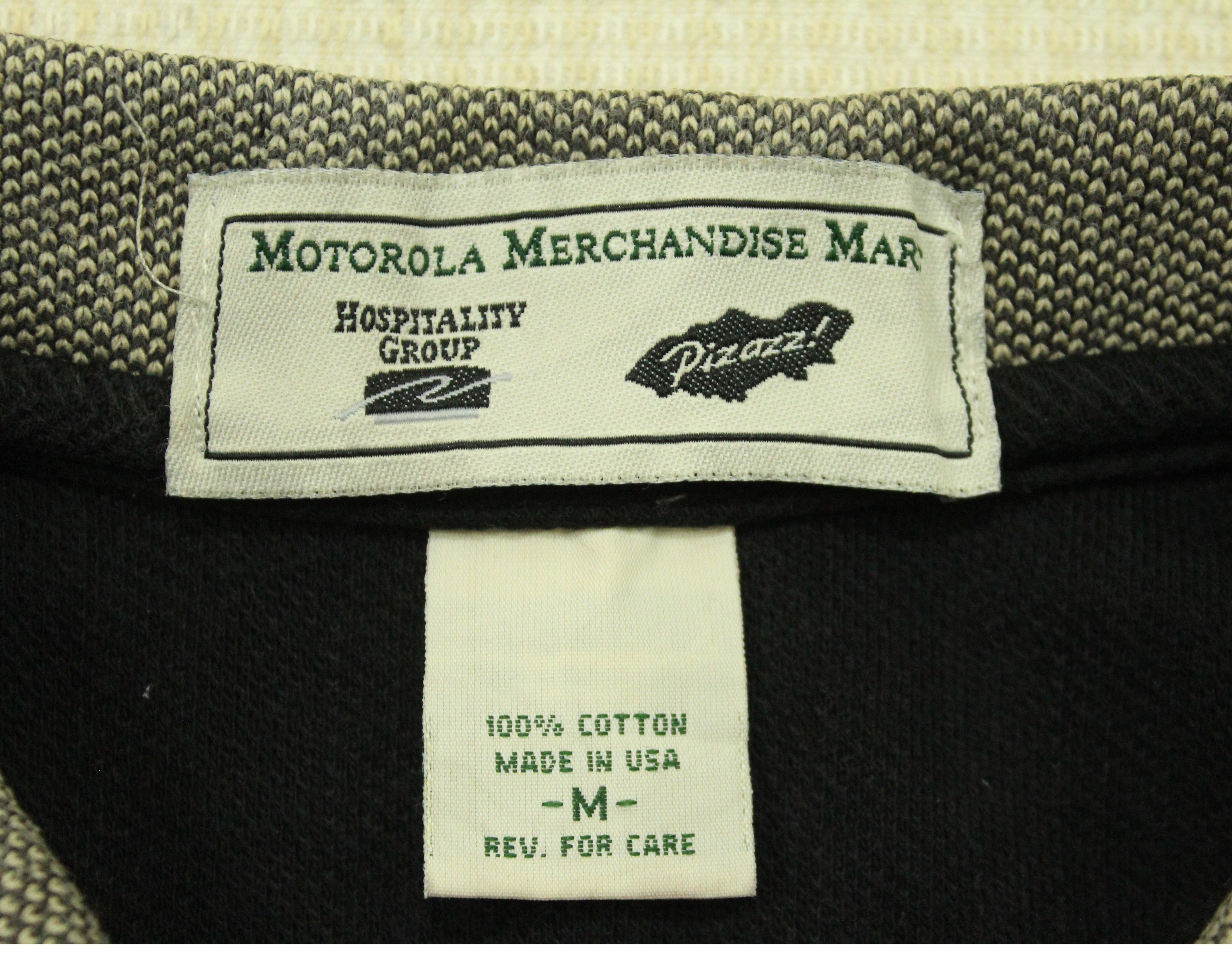 Motorola × Vintage Vintage 90s MOTOROLA T Shirt Herringbone Size US M / EU 48-50 / 2 - 10 Thumbnail
