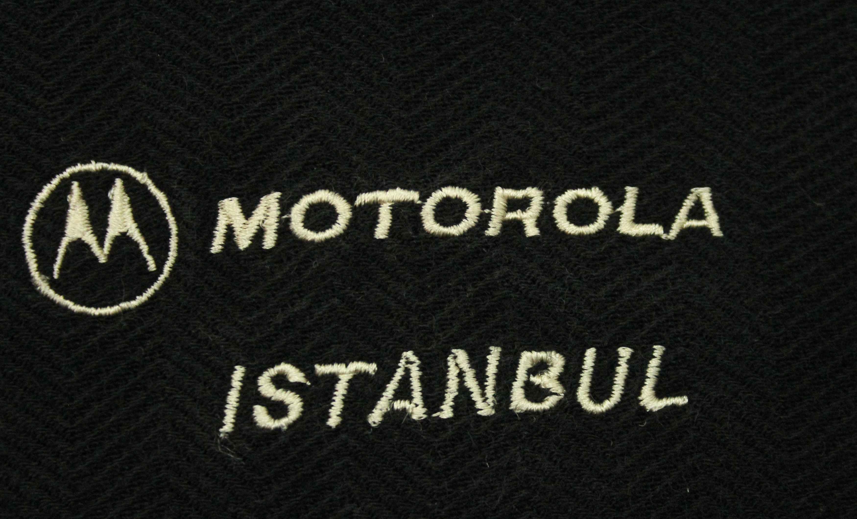 Motorola × Vintage Vintage 90s MOTOROLA T Shirt Herringbone Size US M / EU 48-50 / 2 - 9 Thumbnail