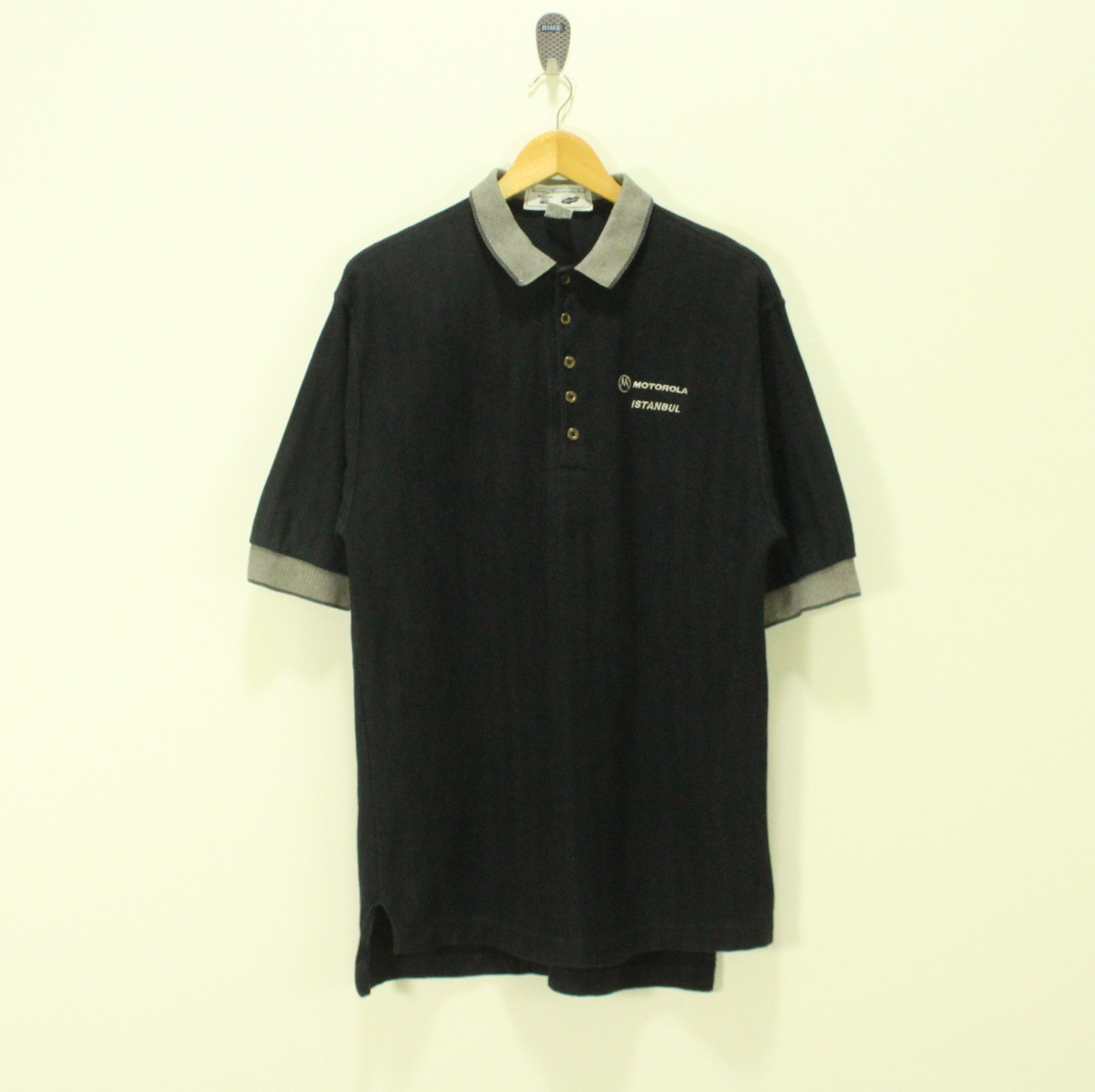 Motorola × Vintage Vintage 90s MOTOROLA T Shirt Herringbone Size US M / EU 48-50 / 2 - 2 Thumbnail
