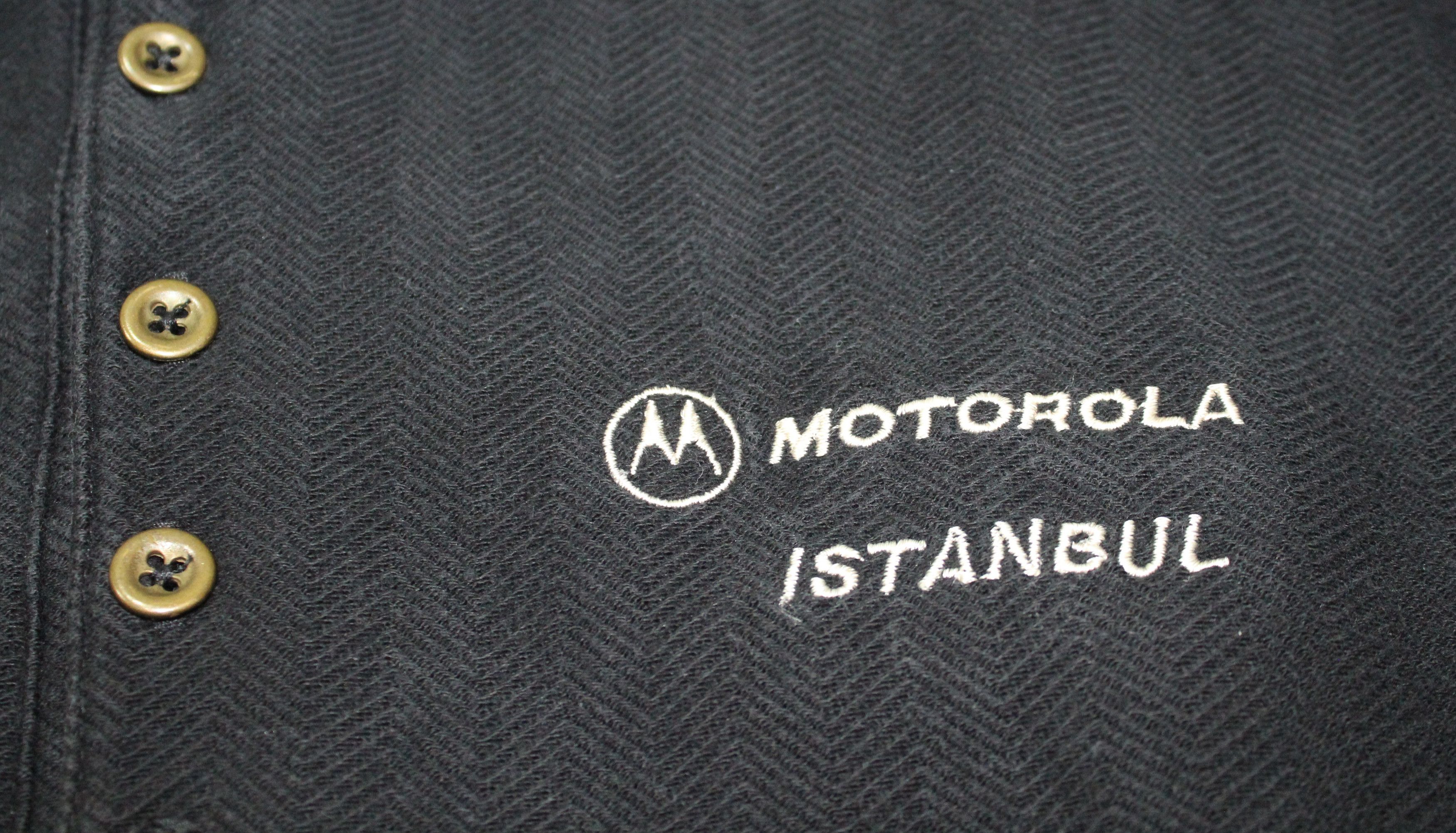 Motorola × Vintage Vintage 90s MOTOROLA T Shirt Herringbone Size US M / EU 48-50 / 2 - 8 Thumbnail