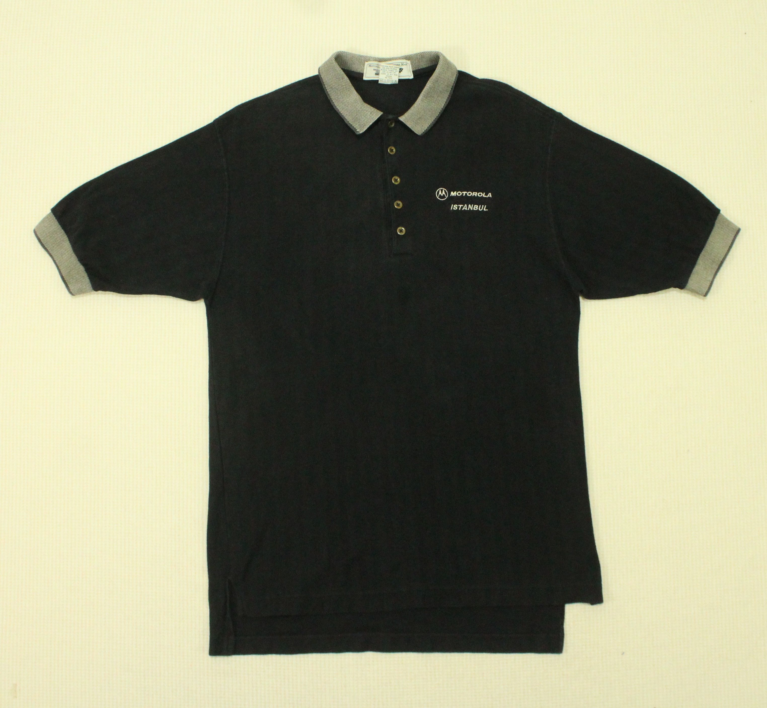 Motorola × Vintage Vintage 90s MOTOROLA T Shirt Herringbone Size US M / EU 48-50 / 2 - 6 Thumbnail