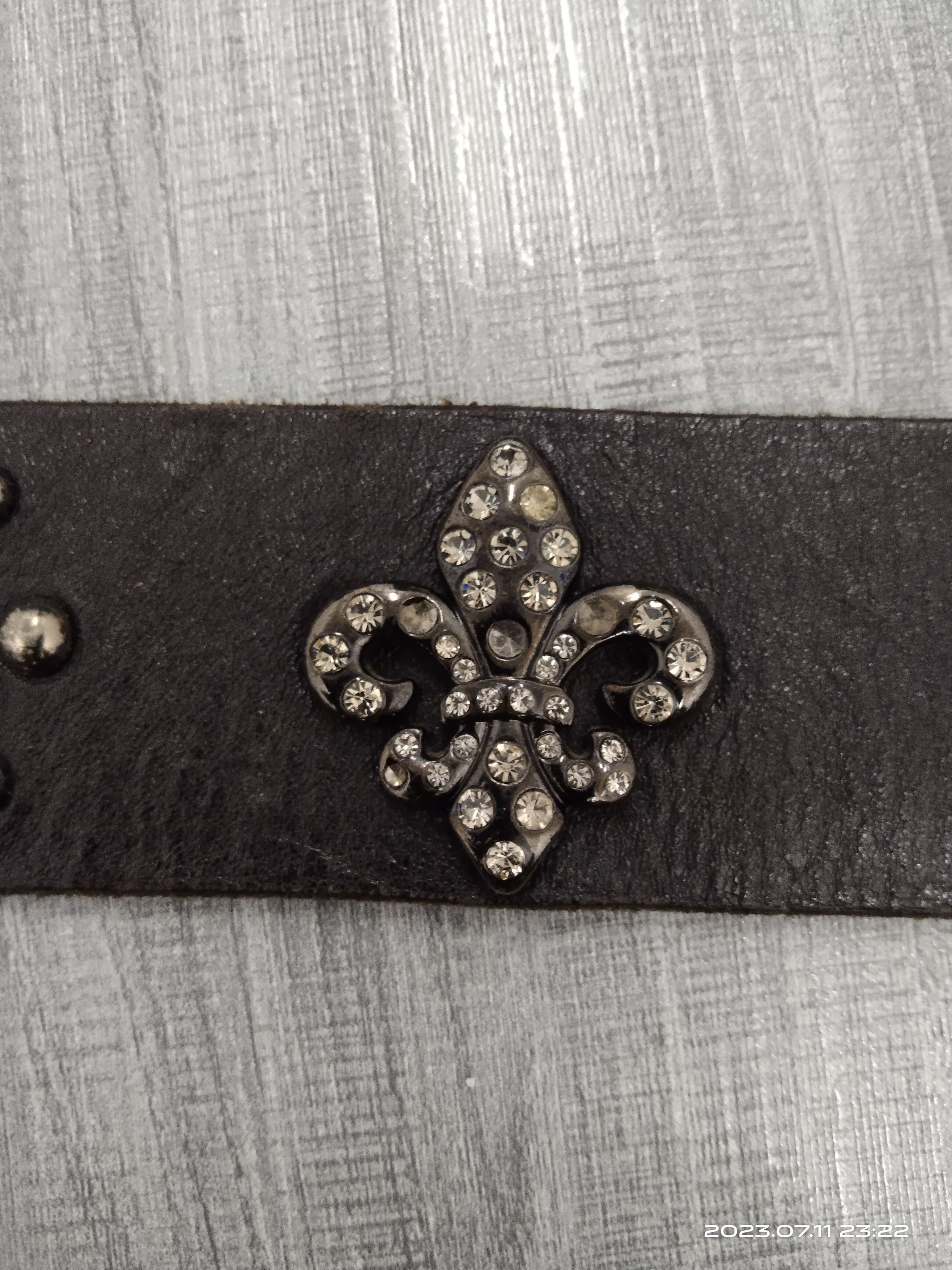 Leather CHROME HEARTS DESIGN DIAVLO SWAROVSKI STUDDED(SIZE 29-34) Size ONE SIZE - 7 Thumbnail