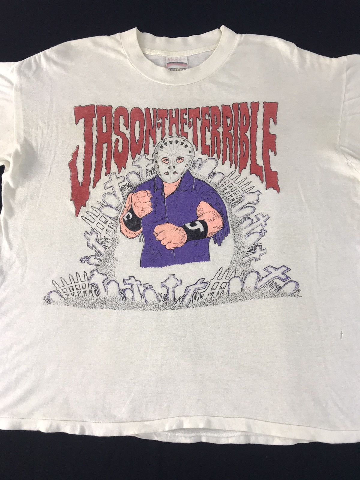 Vintage 80s Jason The Terrible Karl Moffat Canadian Pro Wrestler Size US L / EU 52-54 / 3 - 3 Thumbnail