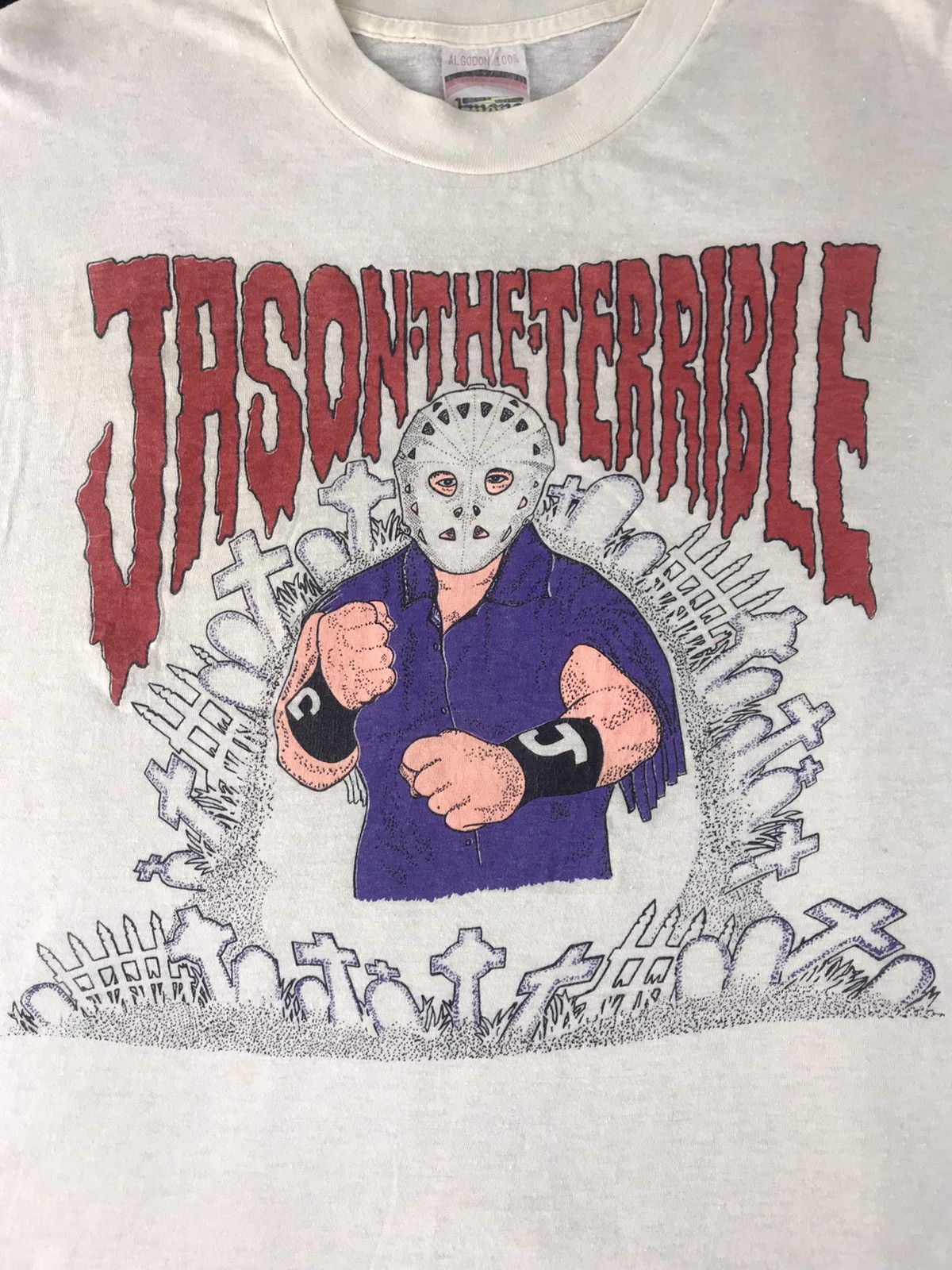 Vintage 80s Jason The Terrible Karl Moffat Canadian Pro Wrestler Size US L / EU 52-54 / 3 - 4 Thumbnail