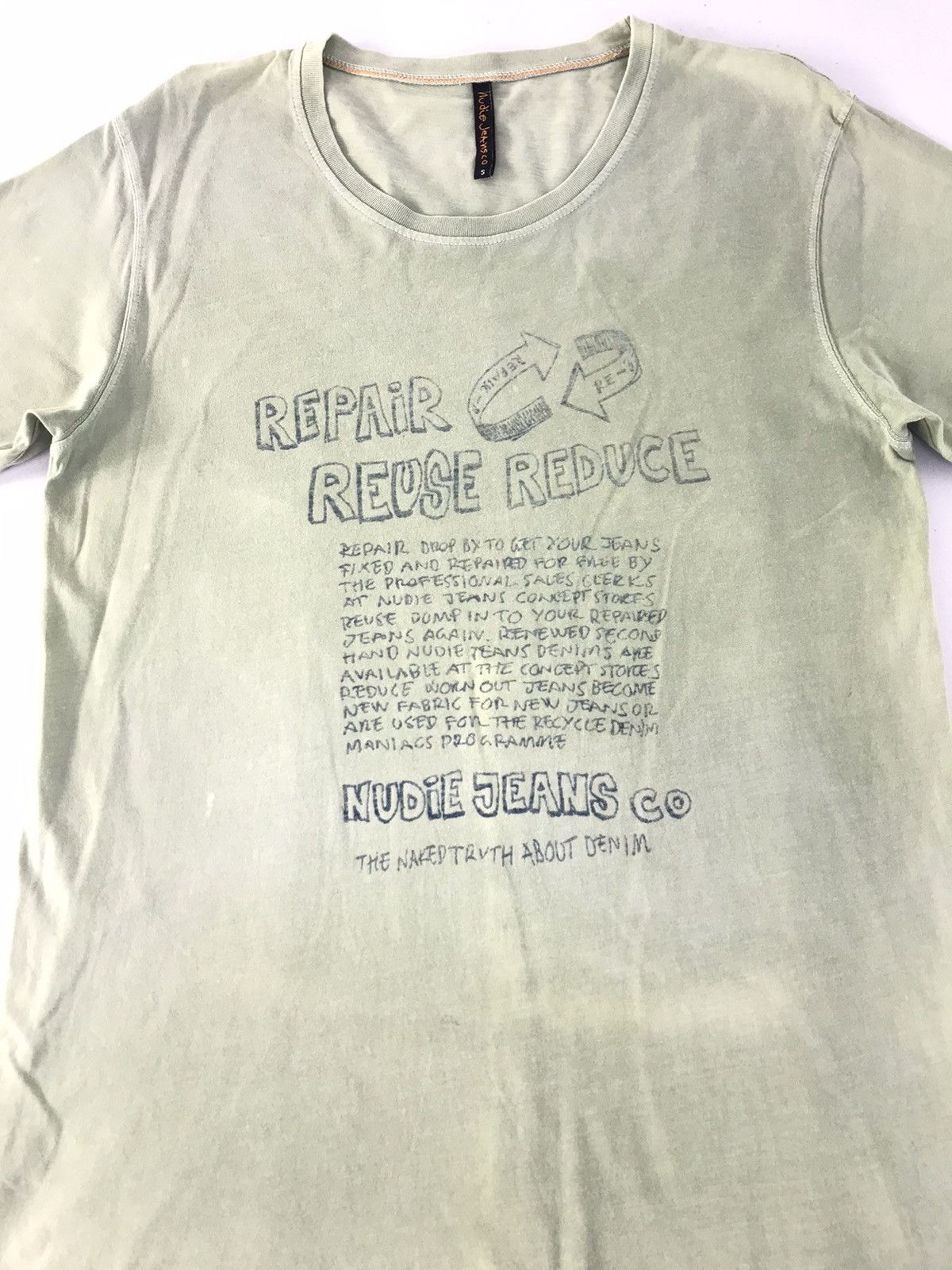 Nudie Jeans Nudie Jeans 3R Naked Truth Denim Printed Tee T-shirt Size US S / EU 44-46 / 1 - 3 Thumbnail