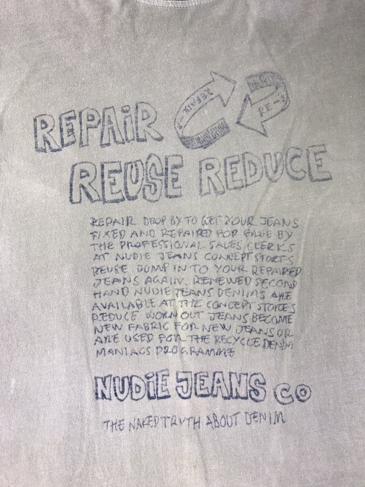 Nudie Jeans Nudie Jeans 3R Naked Truth Denim Printed Tee T-shirt Size US S / EU 44-46 / 1 - 4 Thumbnail