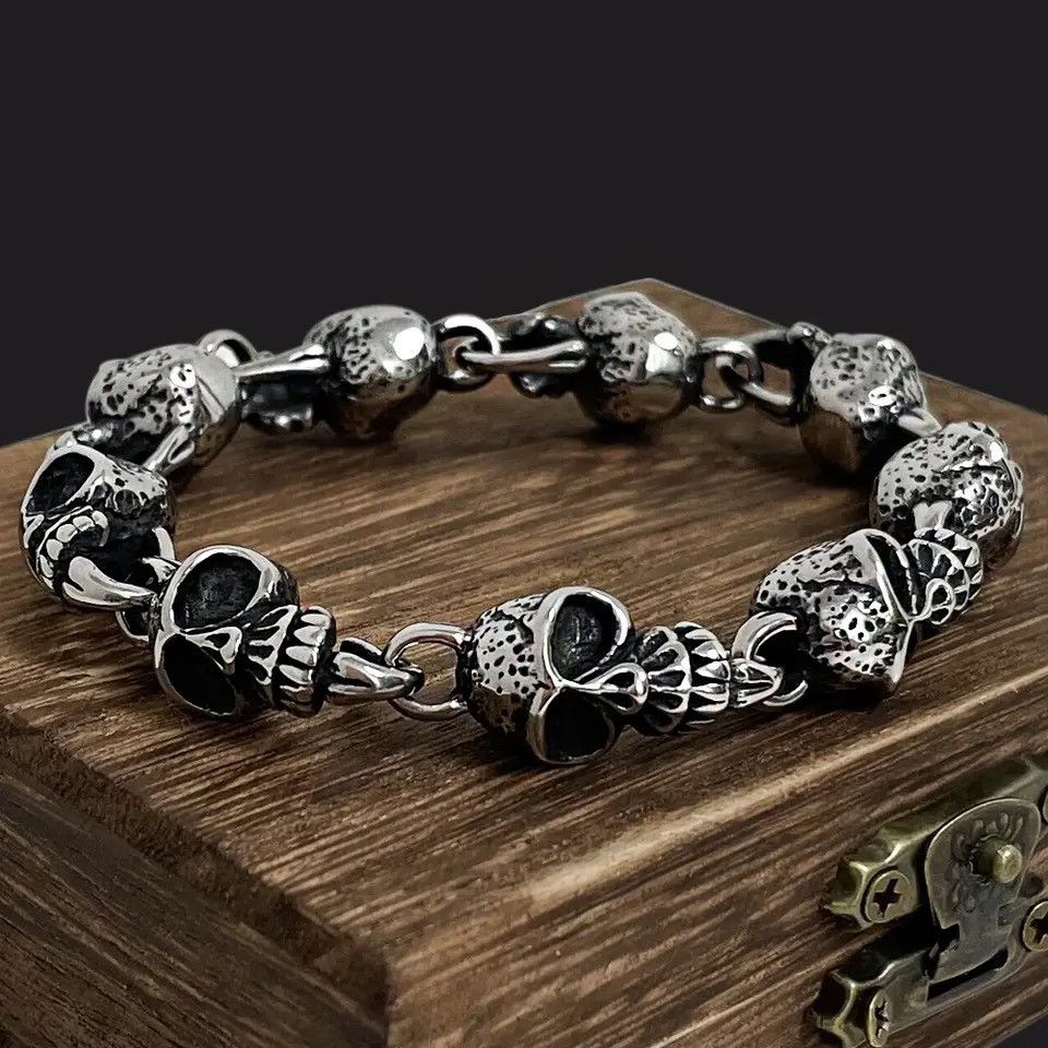 Jewelry Chain Skeleton Skulls Bracelets Bracelet Size ONE SIZE - 2 Thumbnail