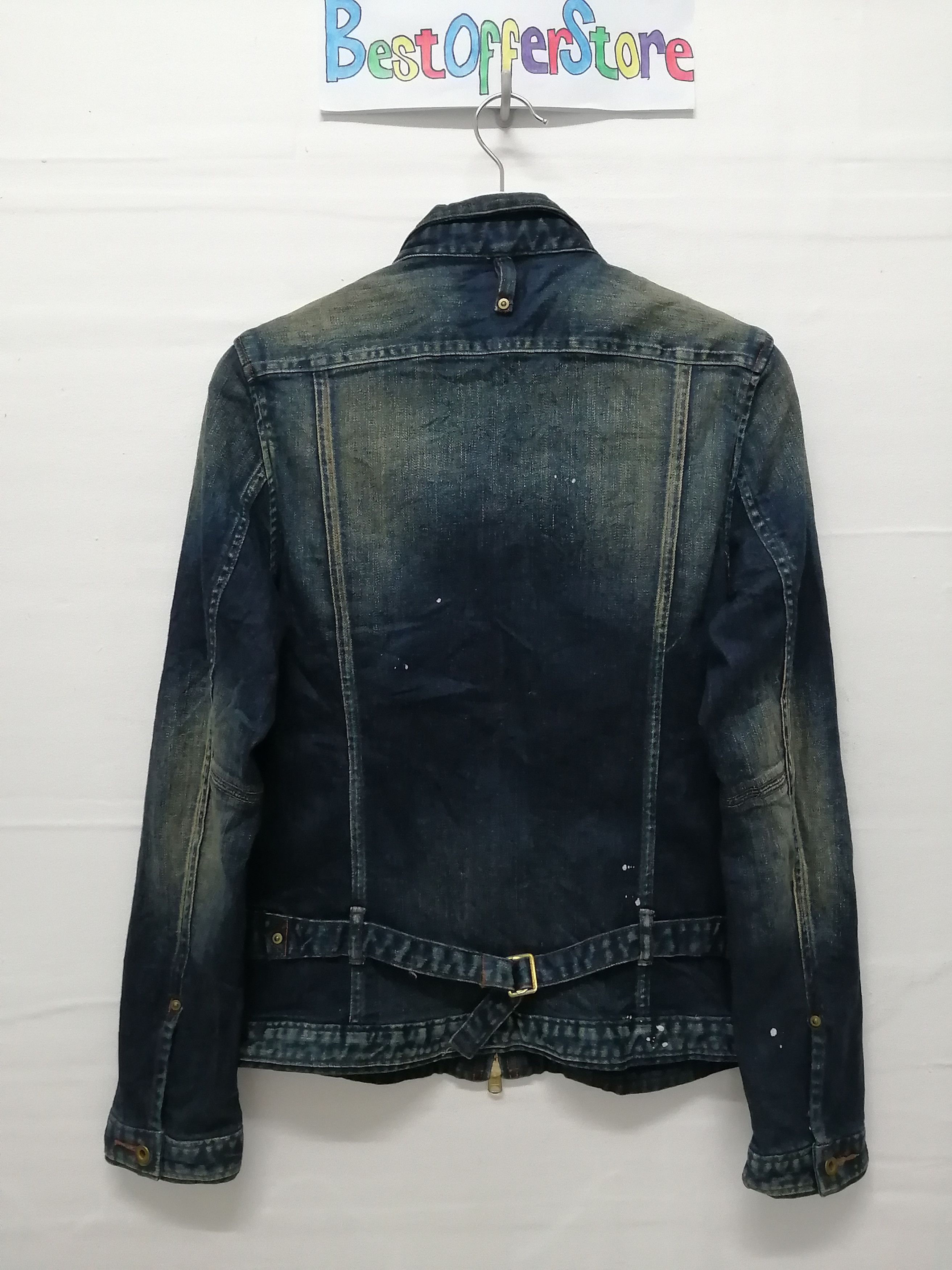 Johnbull JOHNBULL Paint Splatter Stretch Denim Jacket Size US S / EU 44-46 / 1 - 10 Thumbnail