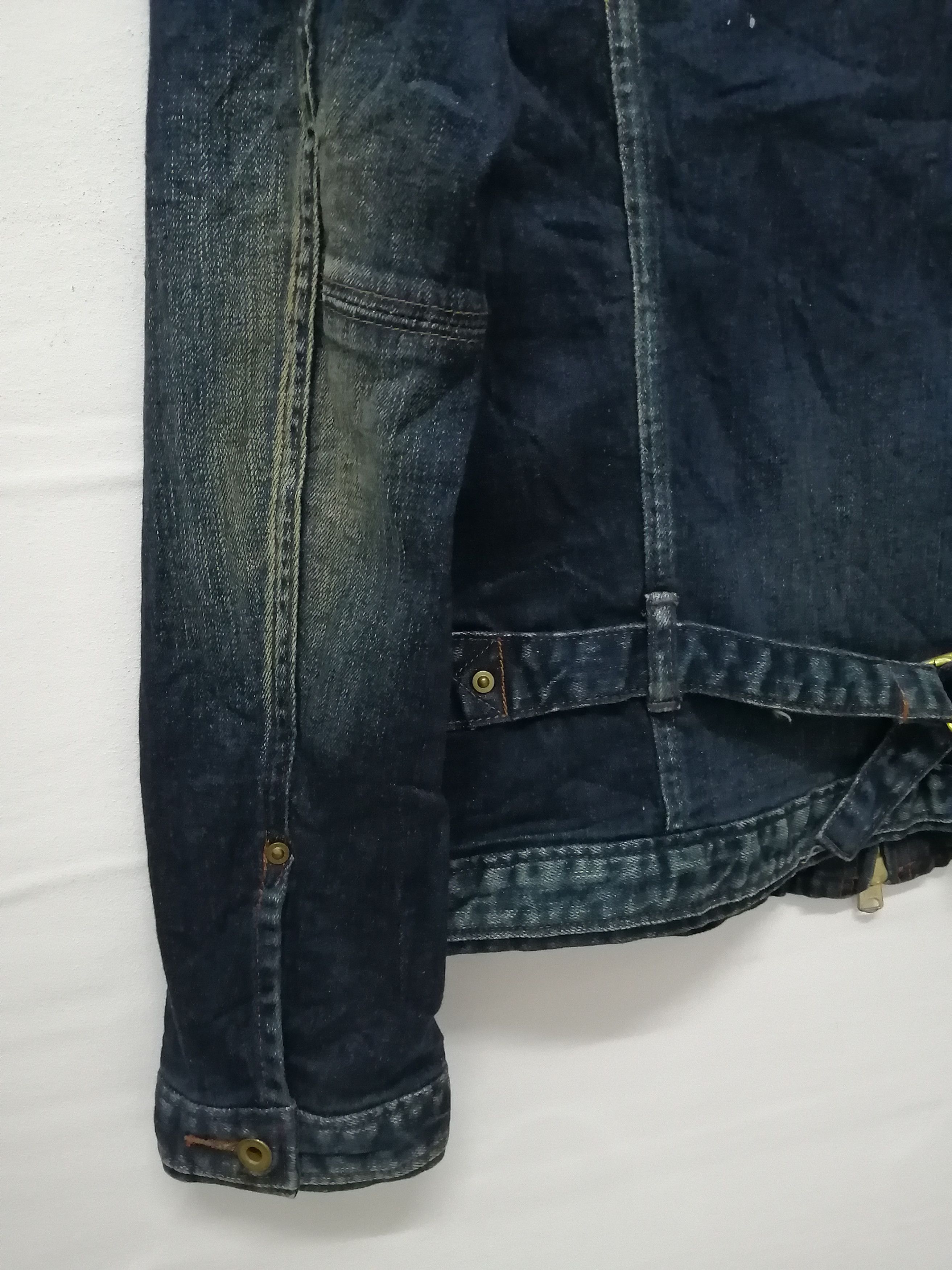 Johnbull JOHNBULL Paint Splatter Stretch Denim Jacket Size US S / EU 44-46 / 1 - 14 Thumbnail