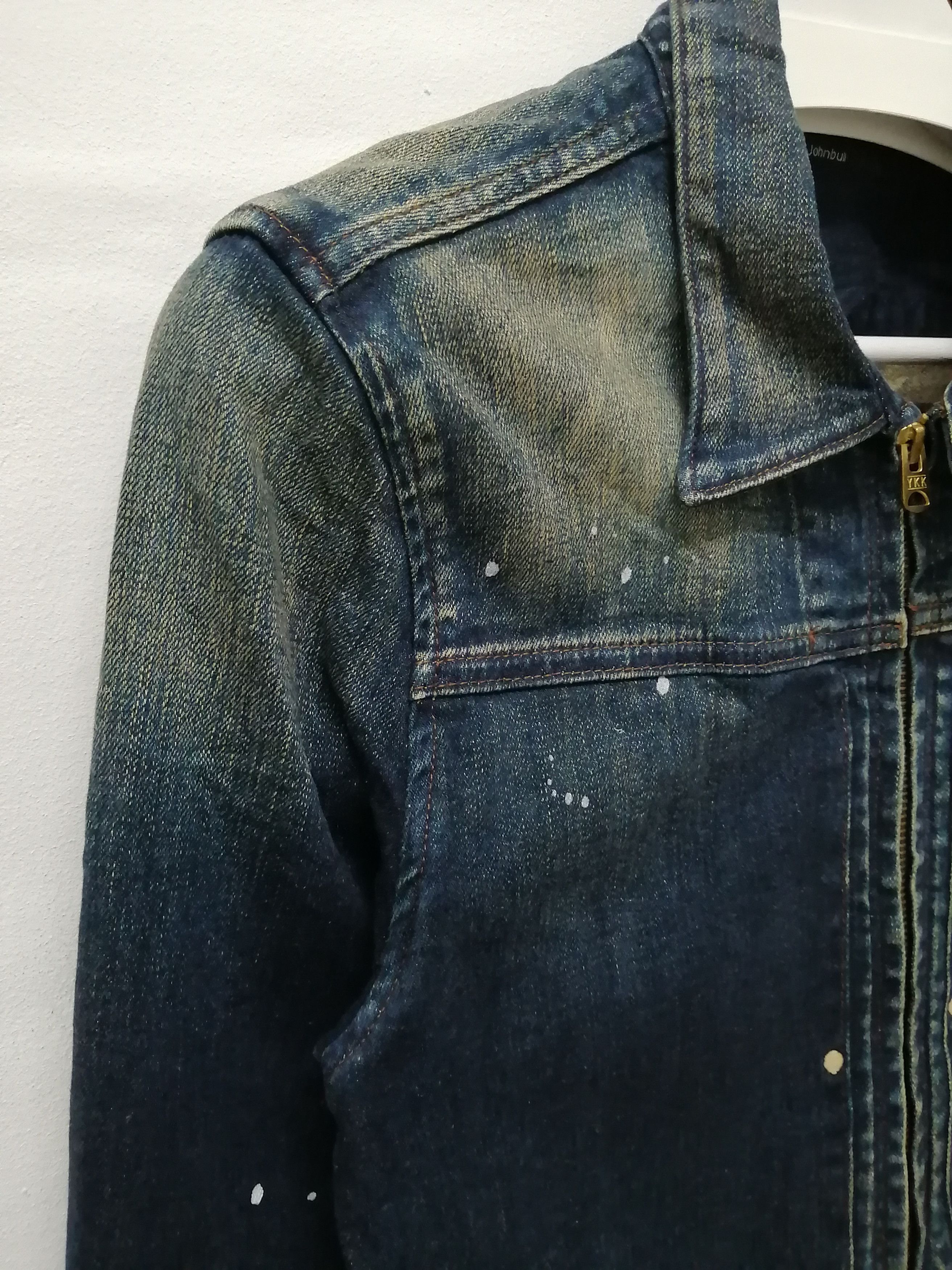 Johnbull JOHNBULL Paint Splatter Stretch Denim Jacket Size US S / EU 44-46 / 1 - 5 Thumbnail