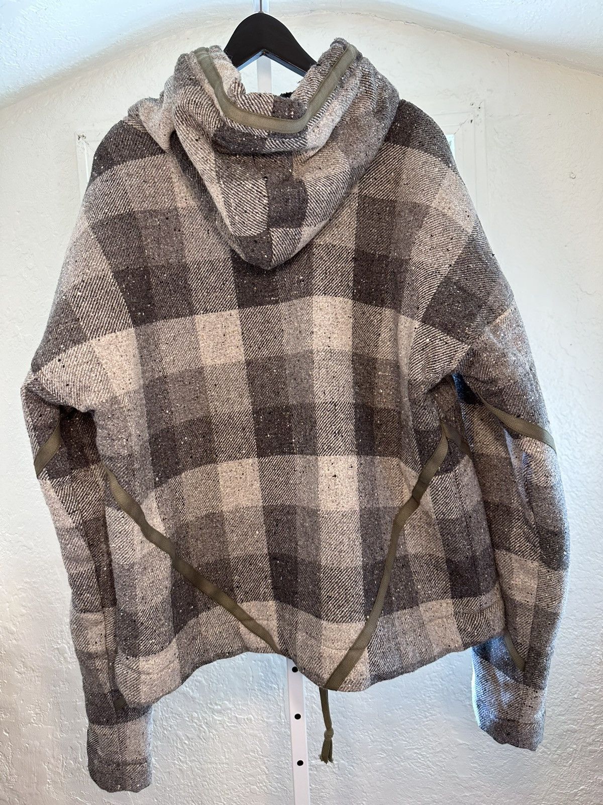 Greg Lauren FW21 Fleece Lined Plaid Hoodie Size US L / EU 52-54 / 3 - 3 Thumbnail