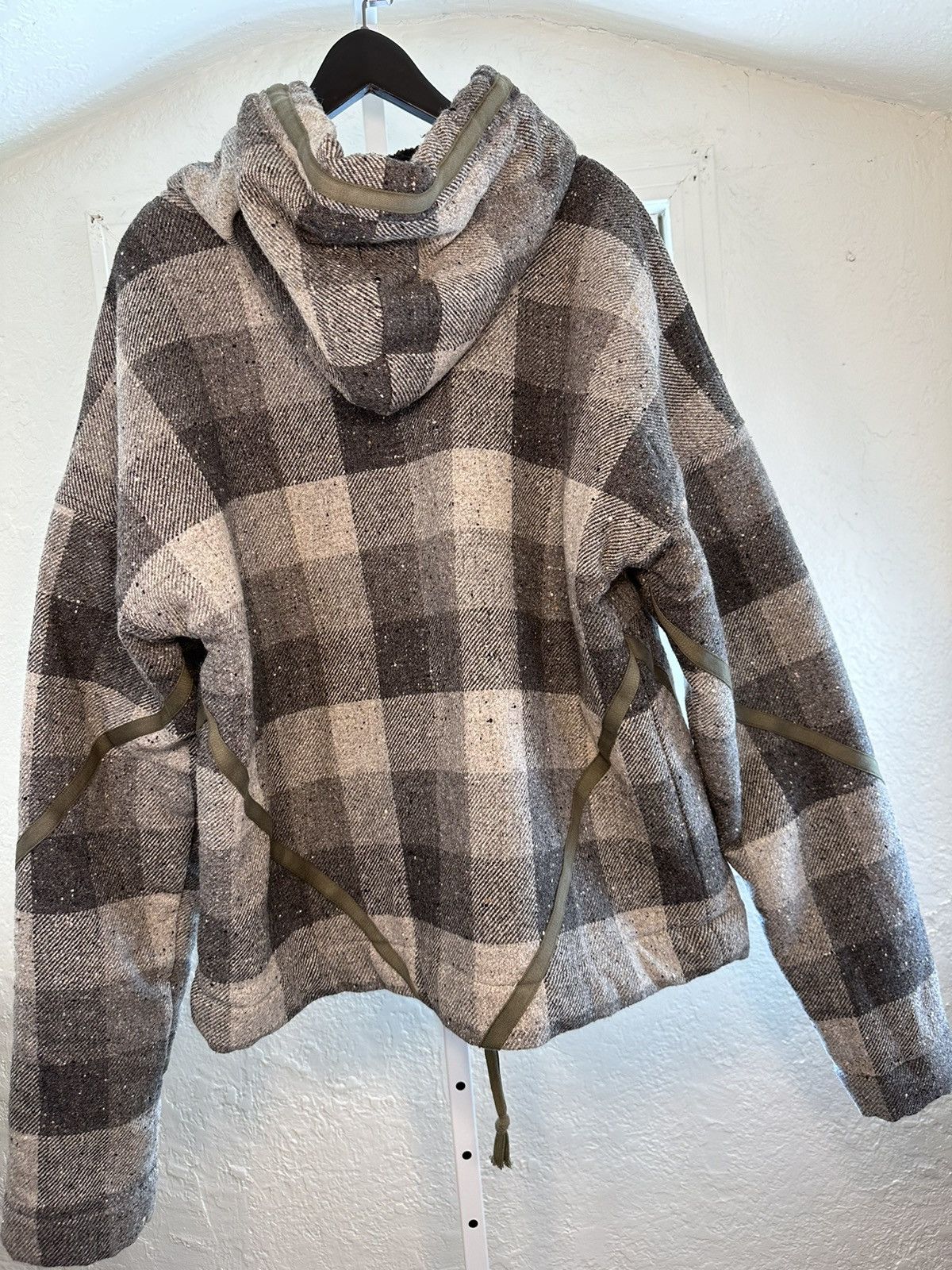 Greg Lauren FW21 Fleece Lined Plaid Hoodie Size US L / EU 52-54 / 3 - 2 Thumbnail