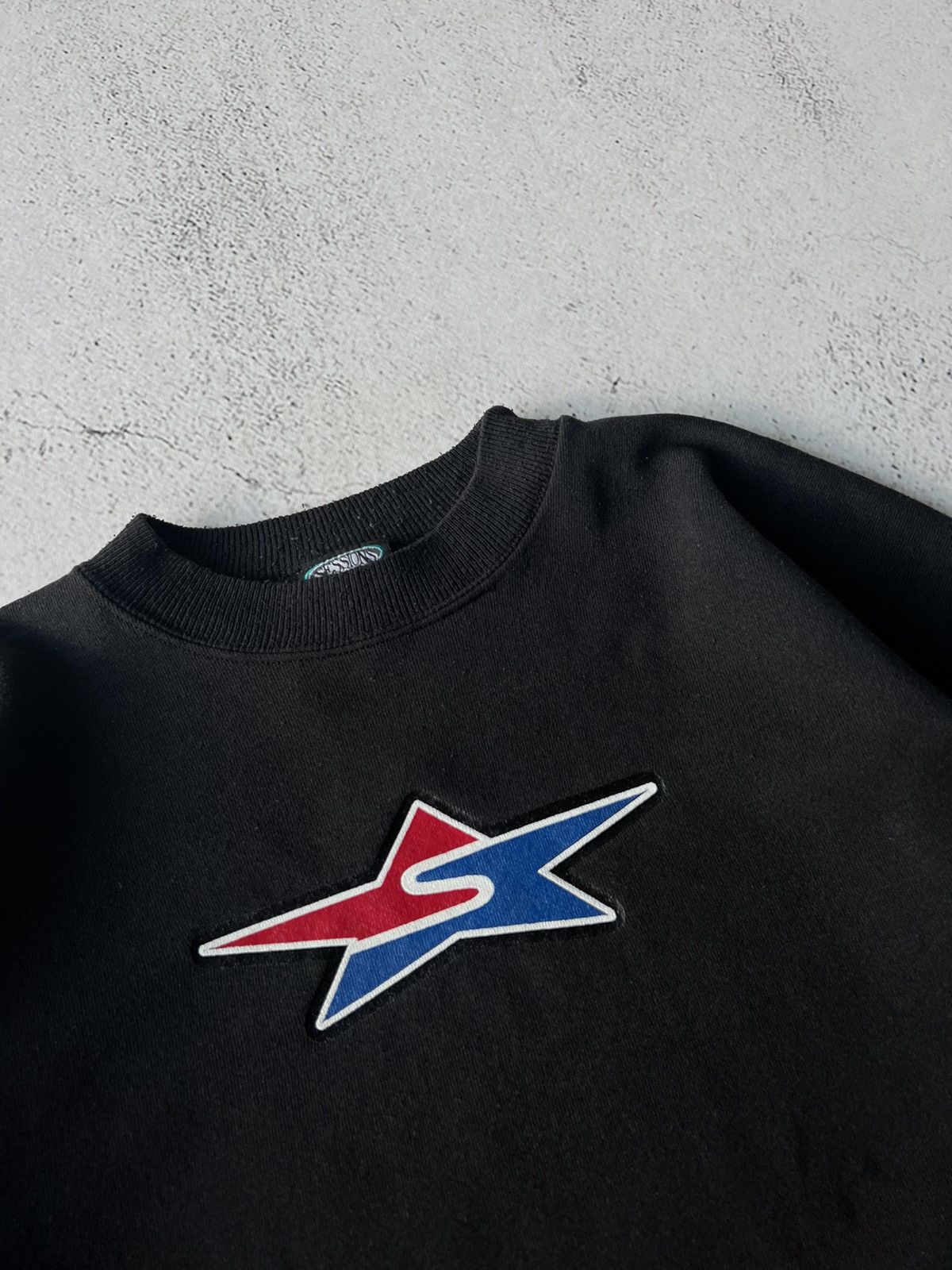 Sessions × Vintage Sessions Vintage Rare Star Logo 90’ Skateboarding Sweatshirt Size US L / EU 52-54 / 3 - 6 Thumbnail