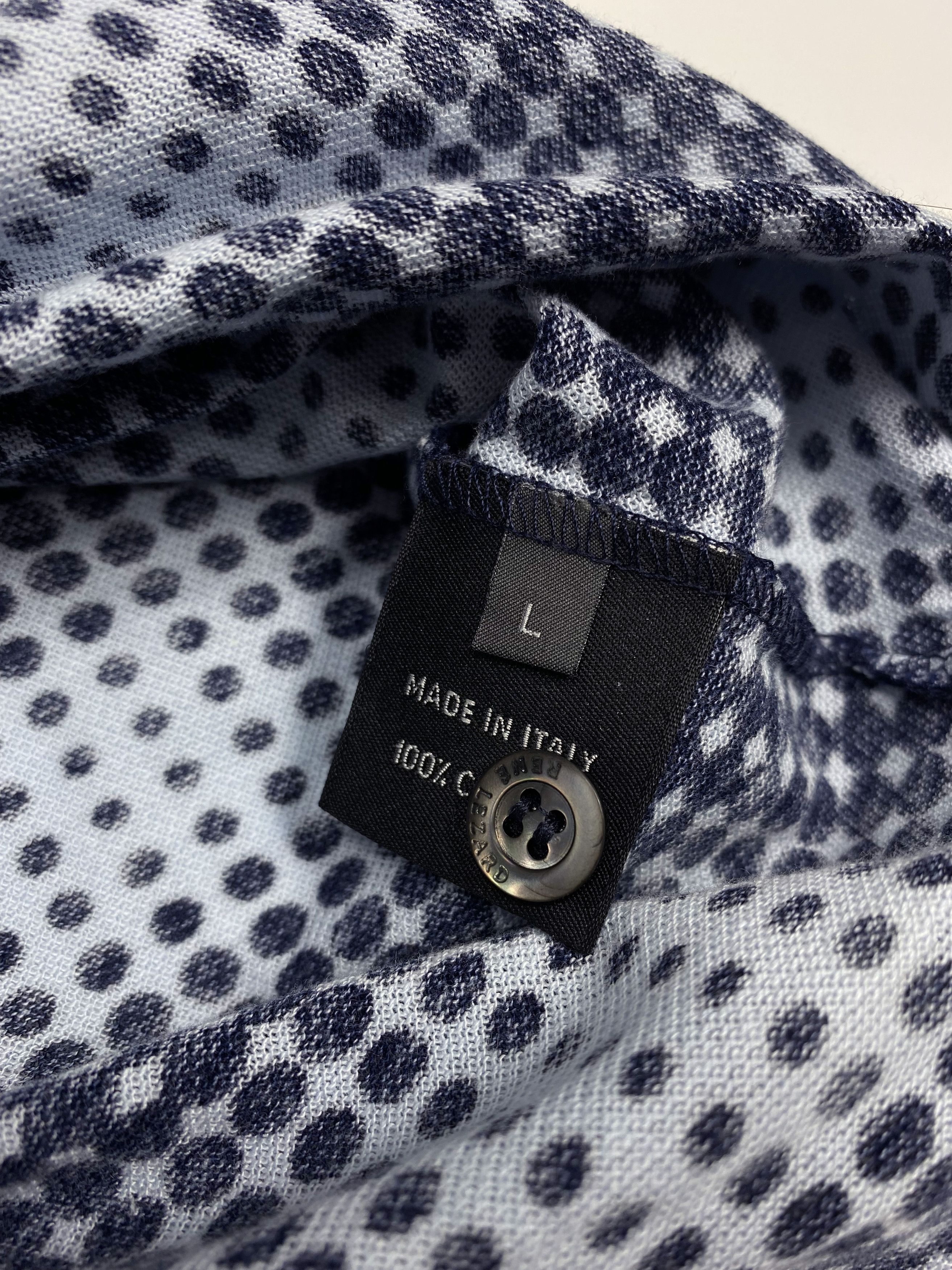 Vintage RENE LEZARD VINTAGE ABSTRACT PRINTED BUTON UP SLIM SHIRT Size US L / EU 52-54 / 3 - 6 Thumbnail