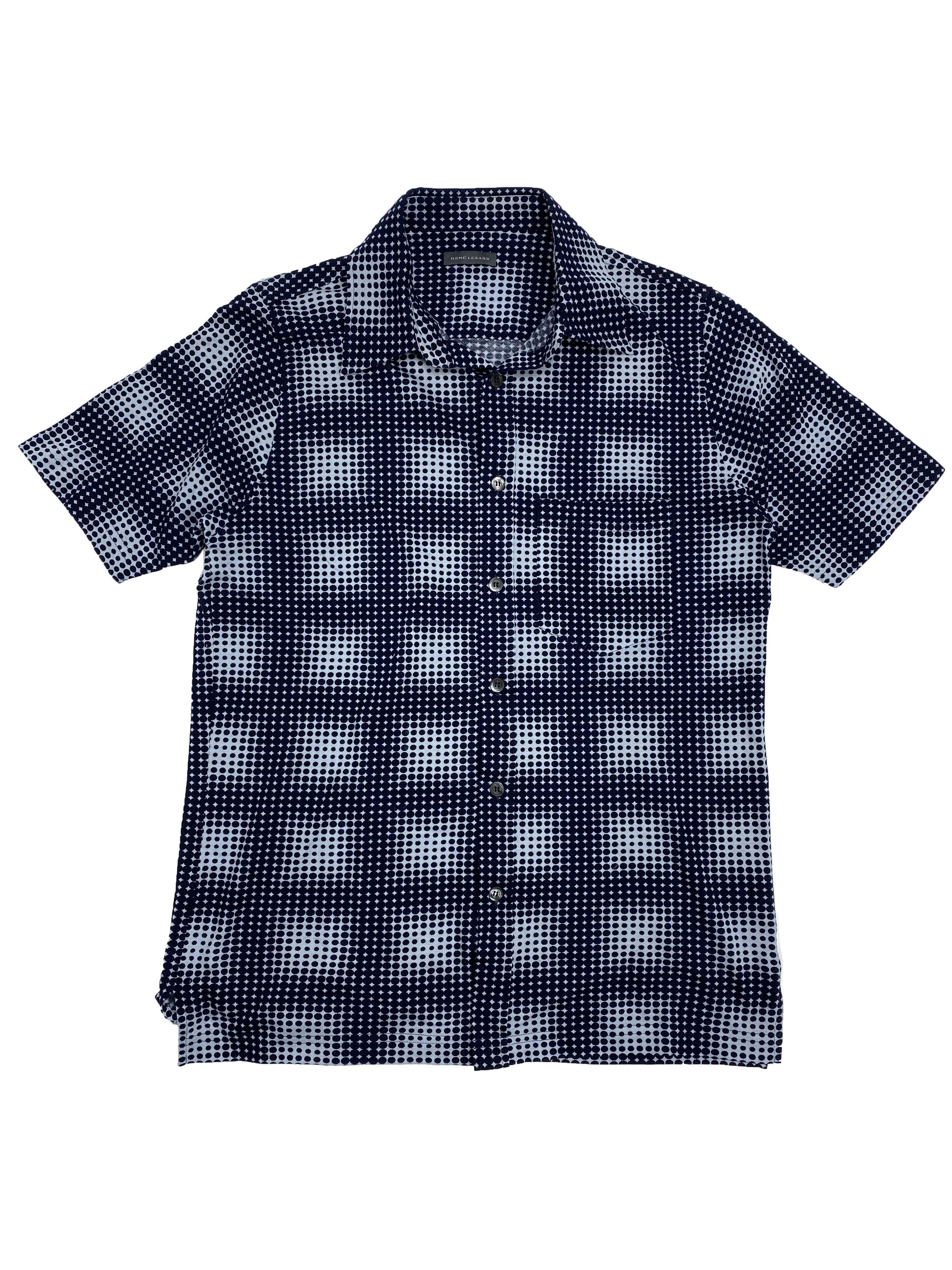 Vintage RENE LEZARD VINTAGE ABSTRACT PRINTED BUTON UP SLIM SHIRT Size US L / EU 52-54 / 3 - 1 Thumbnail