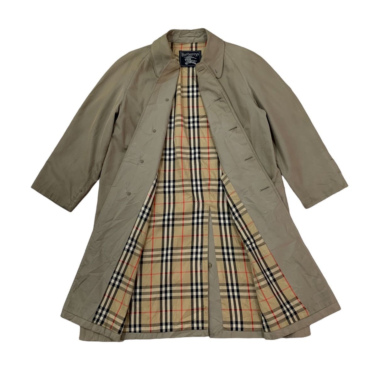 Burberry Vintage Burberrys Nova Check Overcoat Jacket Size US M / EU 48-50 / 2 - 1 Thumbnail