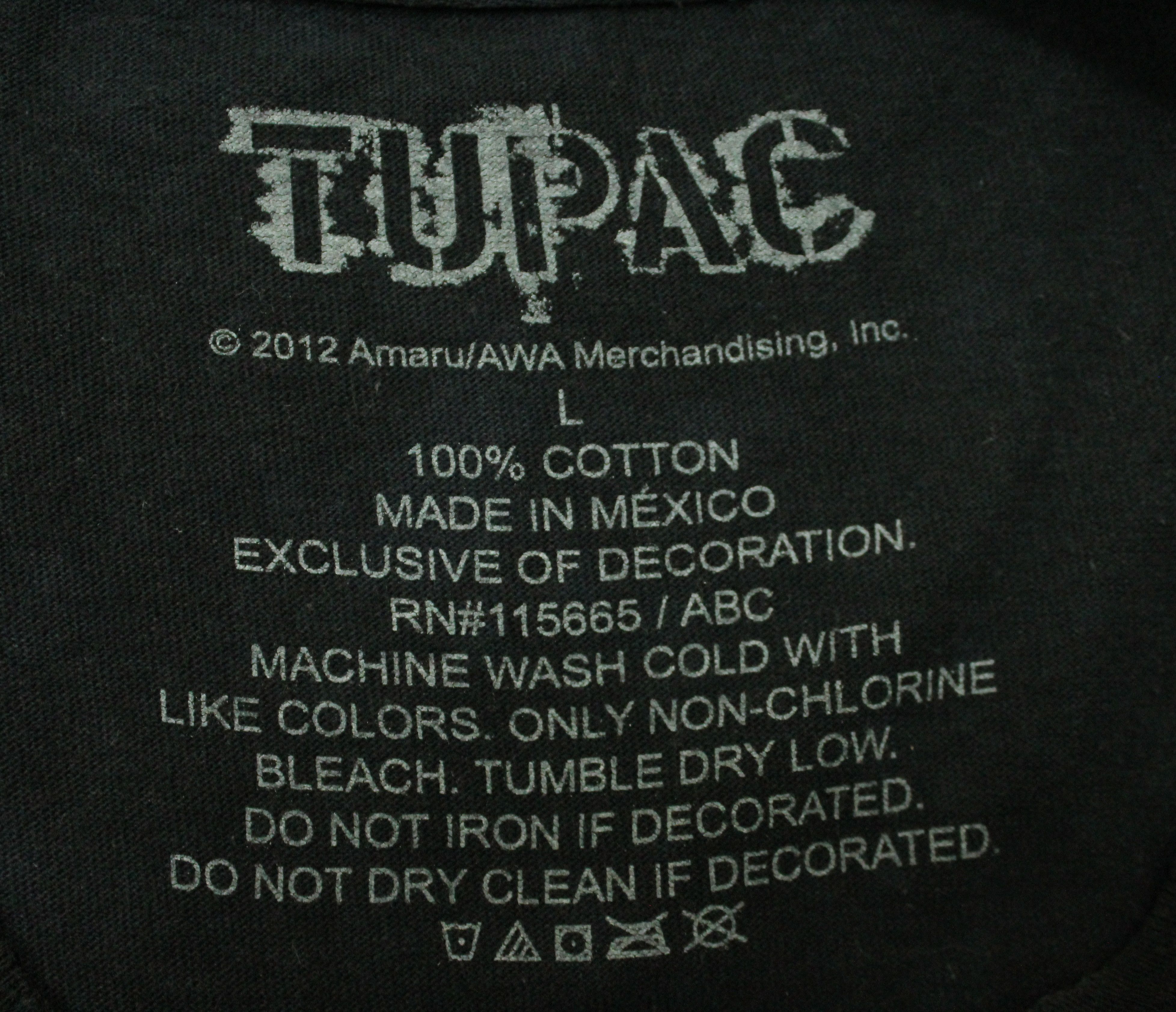 Band Tees × Rap Tees × Vintage TUPAC SHAKUR T Shirt Memorial Me Against The World 2012 Size US L / EU 52-54 / 3 - 7 Thumbnail