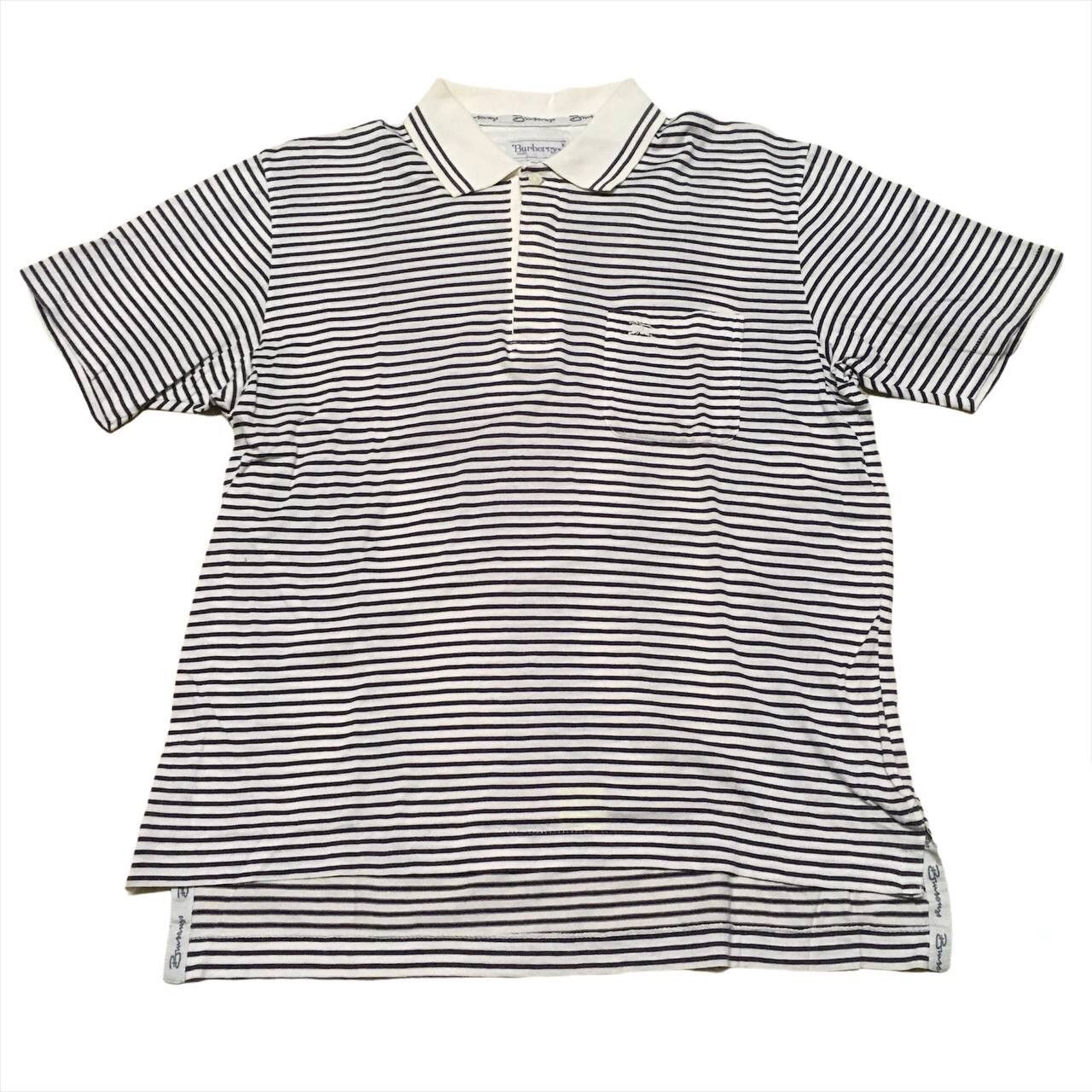 Burberry Vintage Burberrys stripes collar tee polo shirt Size US M / EU 48-50 / 2 - 1 Thumbnail