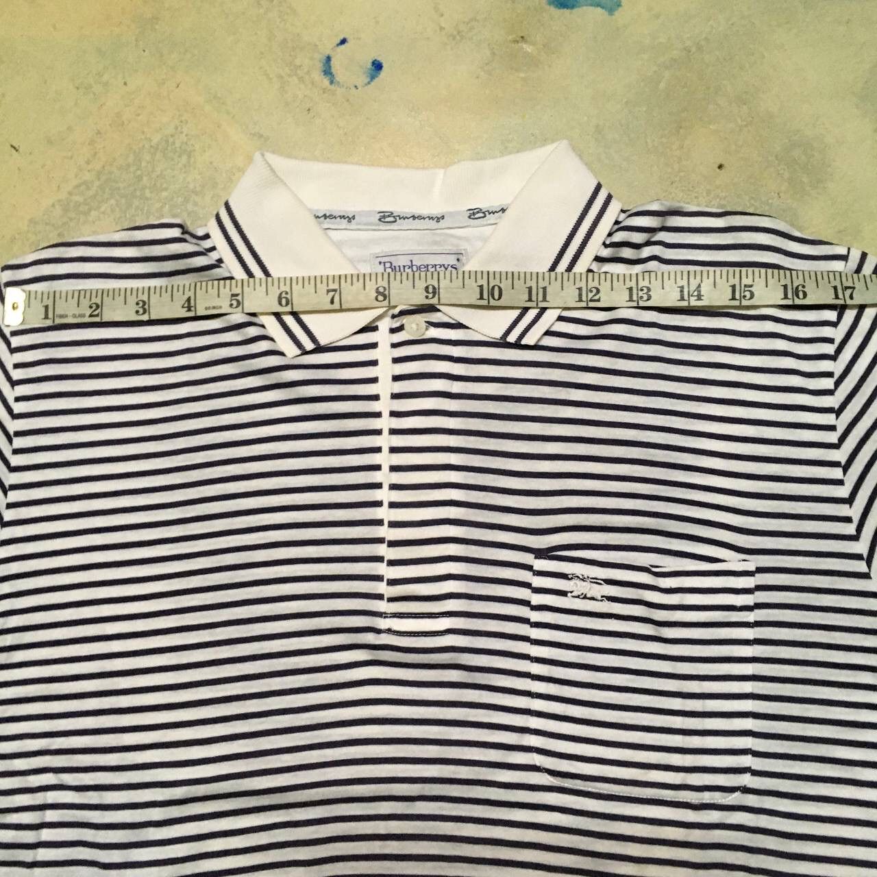 Burberry Vintage Burberrys stripes collar tee polo shirt Size US M / EU 48-50 / 2 - 12 Thumbnail