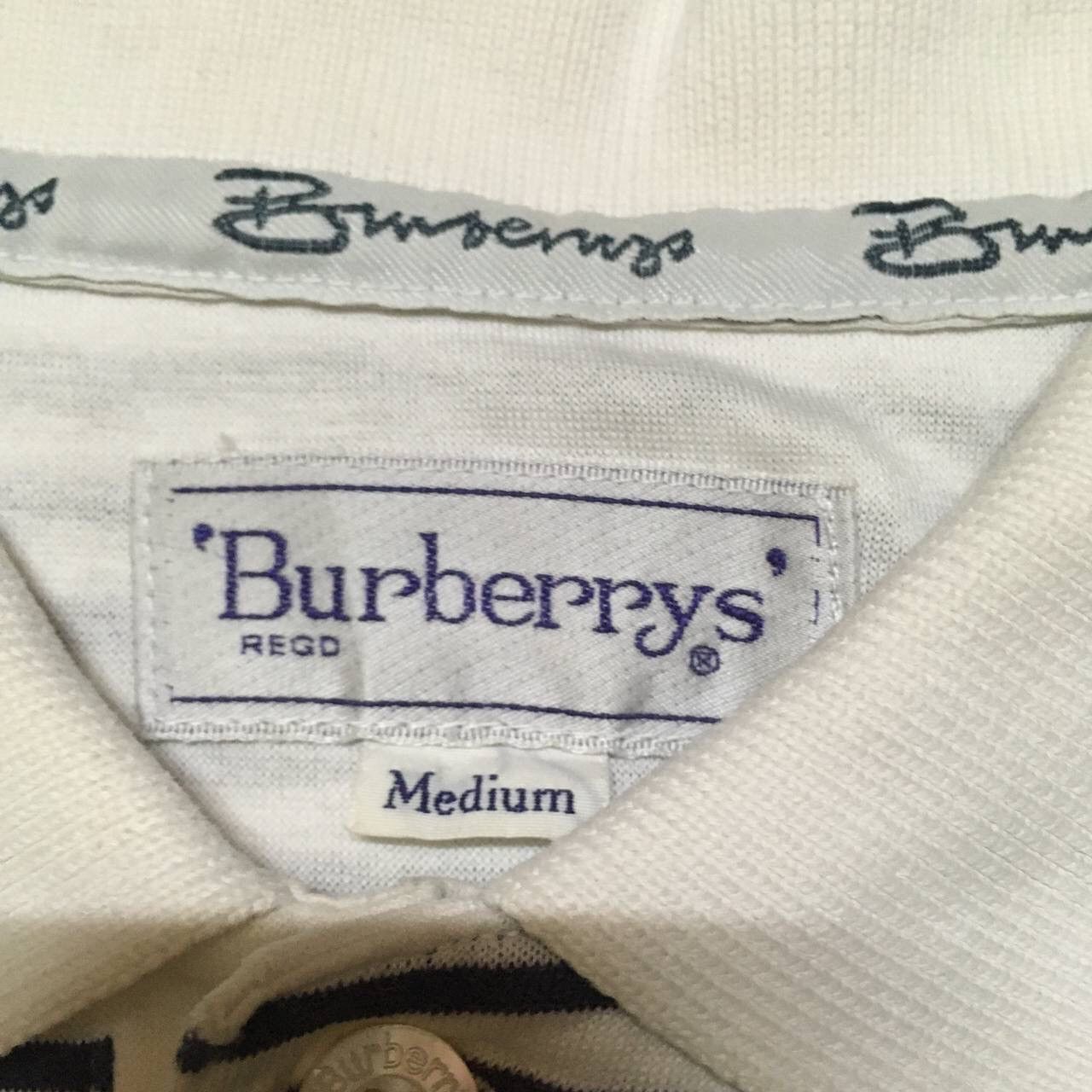 Burberry Vintage Burberrys stripes collar tee polo shirt Size US M / EU 48-50 / 2 - 4 Thumbnail