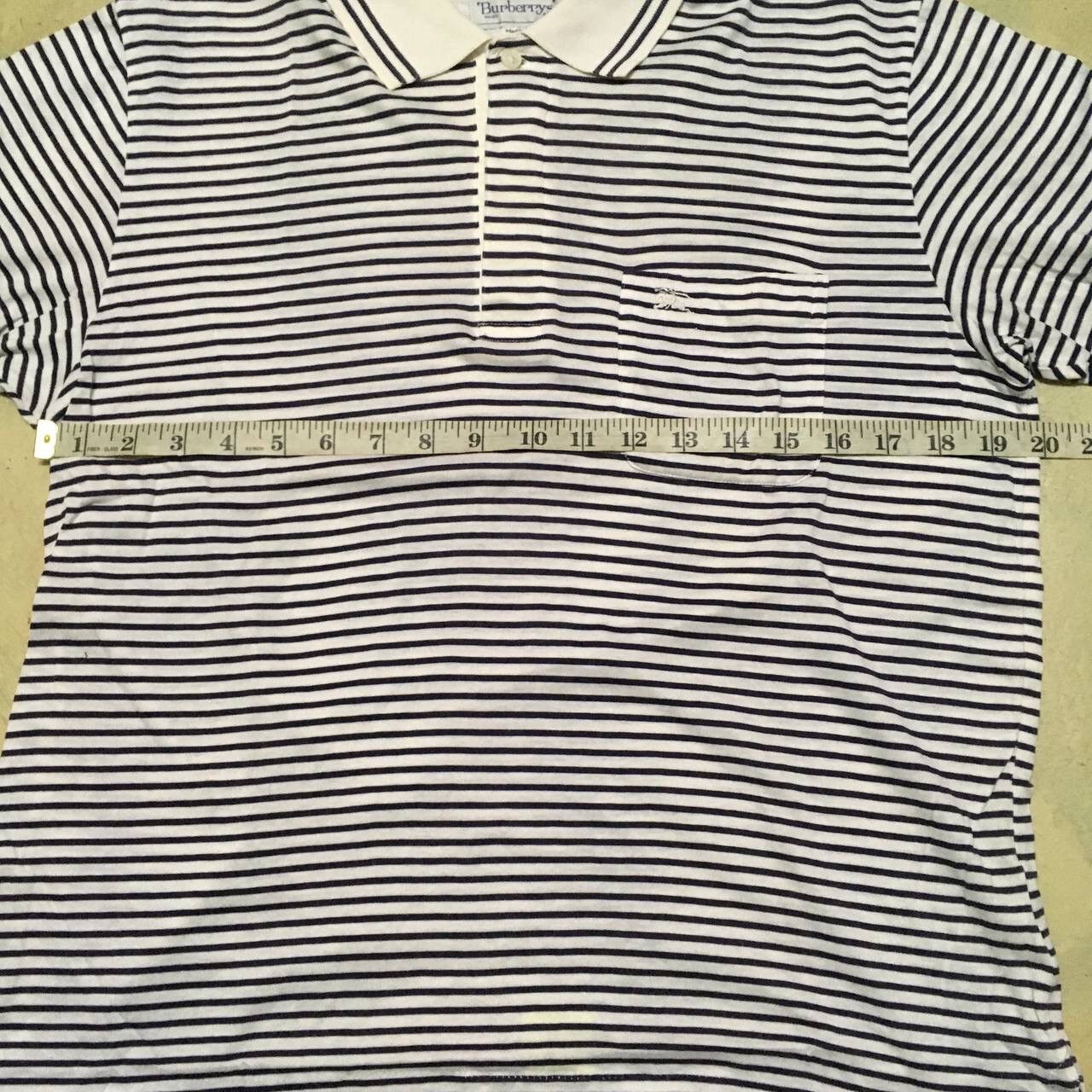 Burberry Vintage Burberrys stripes collar tee polo shirt Size US M / EU 48-50 / 2 - 7 Thumbnail