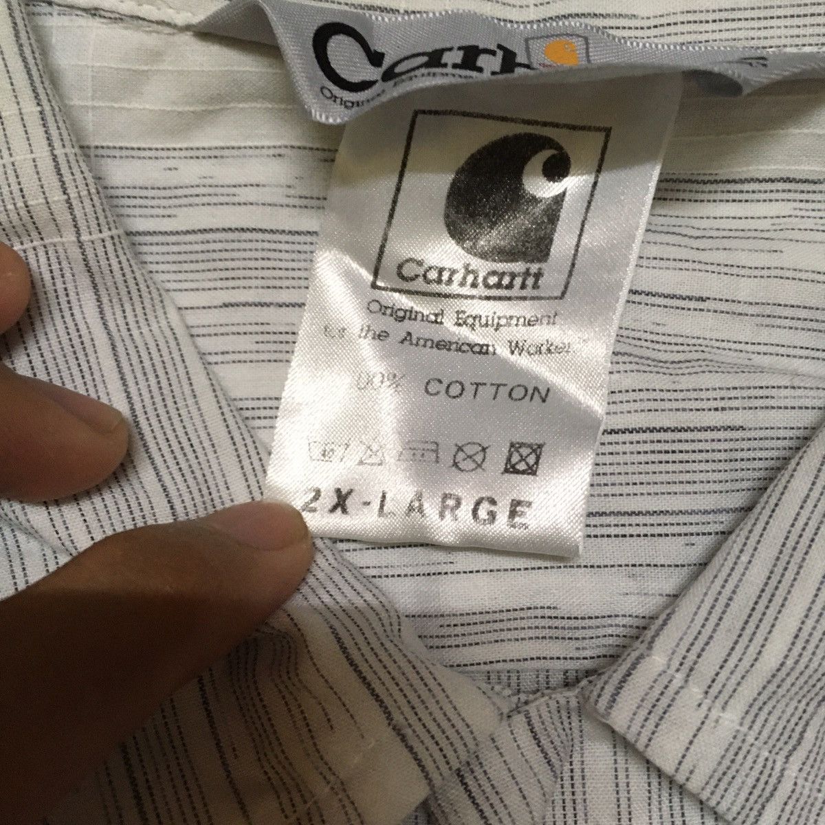 Carhartt Vintage Carhartt Button Up Shirt Size US XXL / EU 58 / 5 - 3 Thumbnail