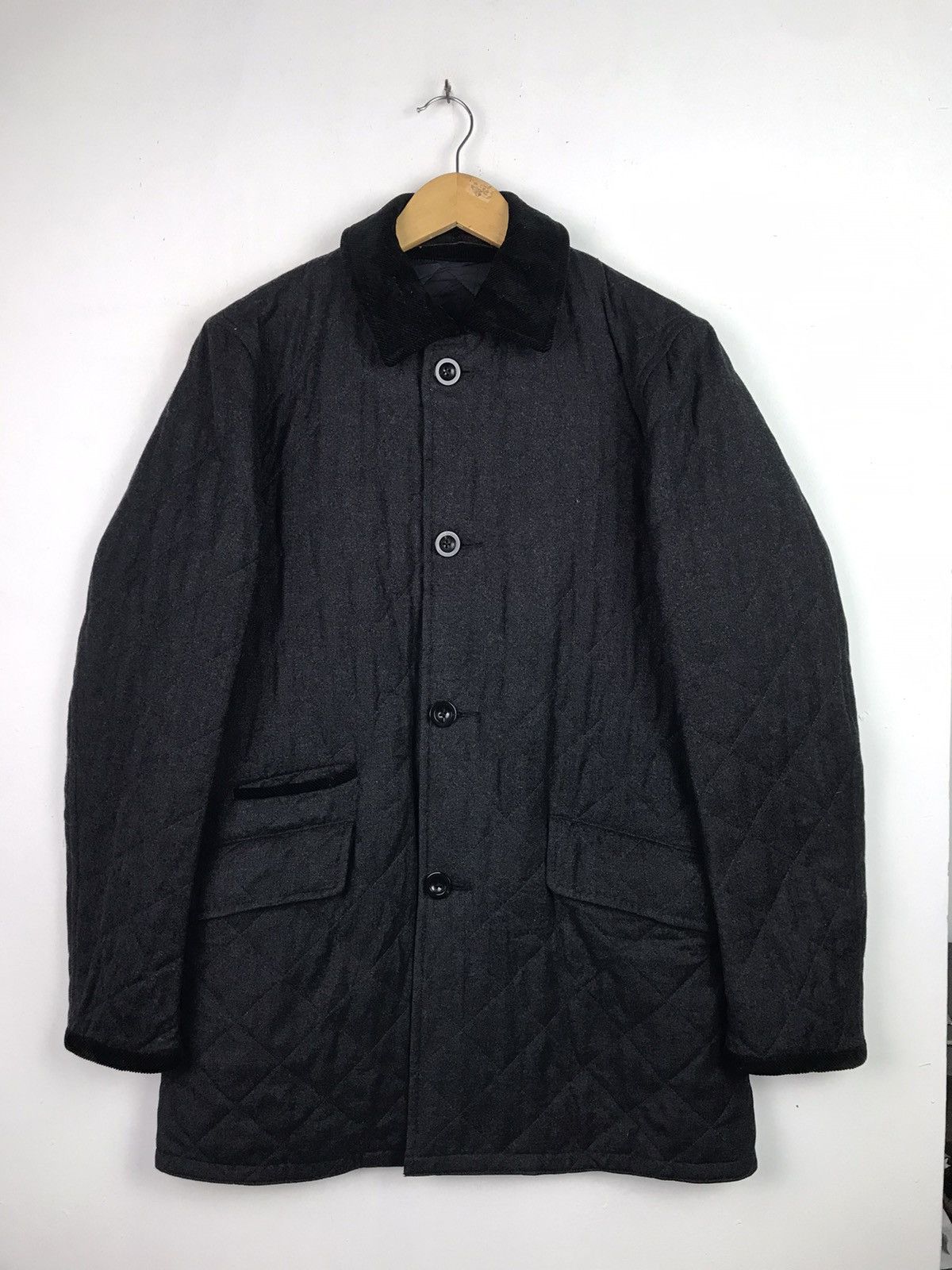 image of Tomorrowland Full Button Jacket Design in Dark Grey, Men's (Size Medium)