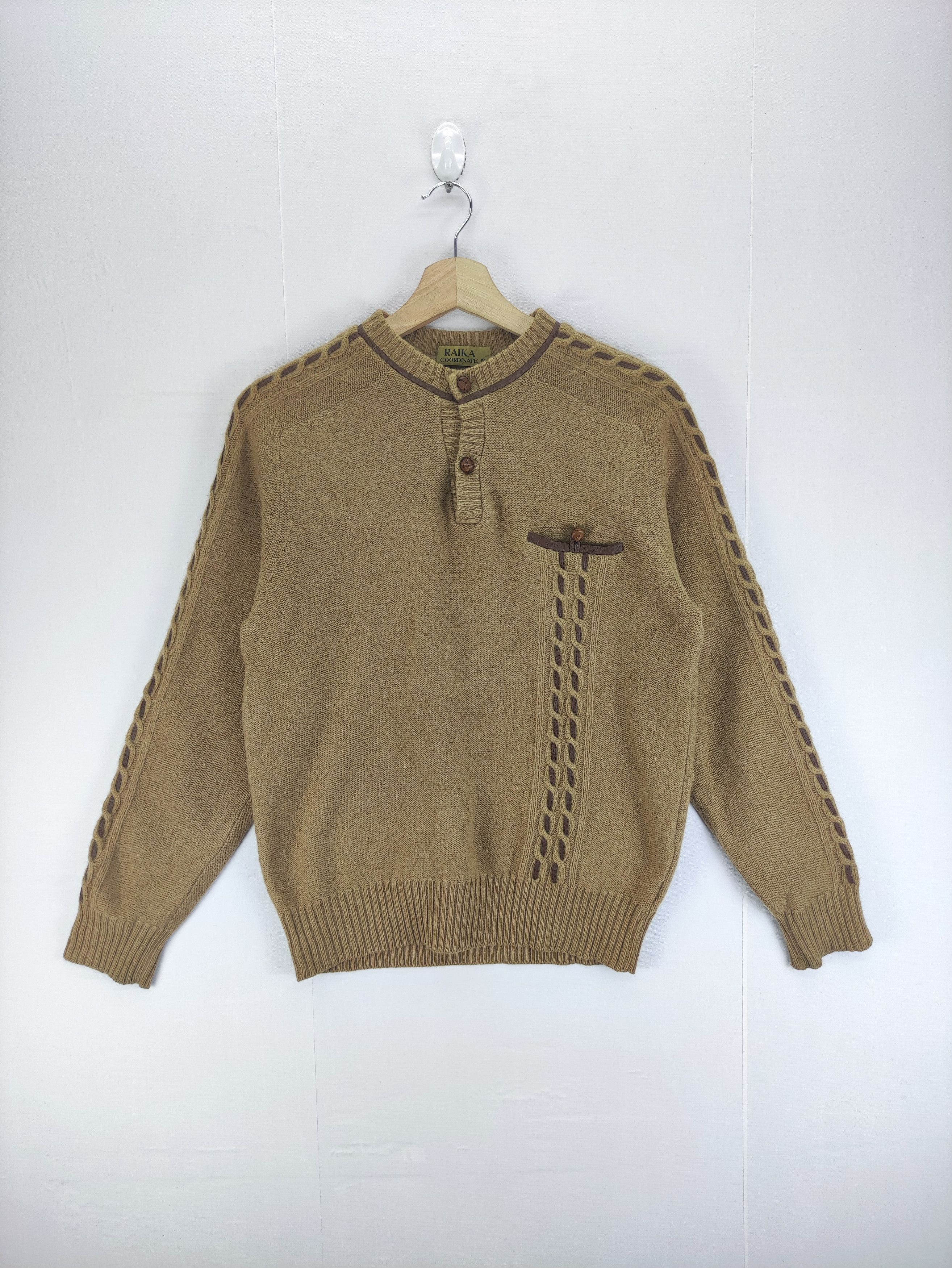 Aran Isles Knitwear Vintage knit Sweater By Raika Coordinate Size US M / EU 48-50 / 2 - 1 Thumbnail