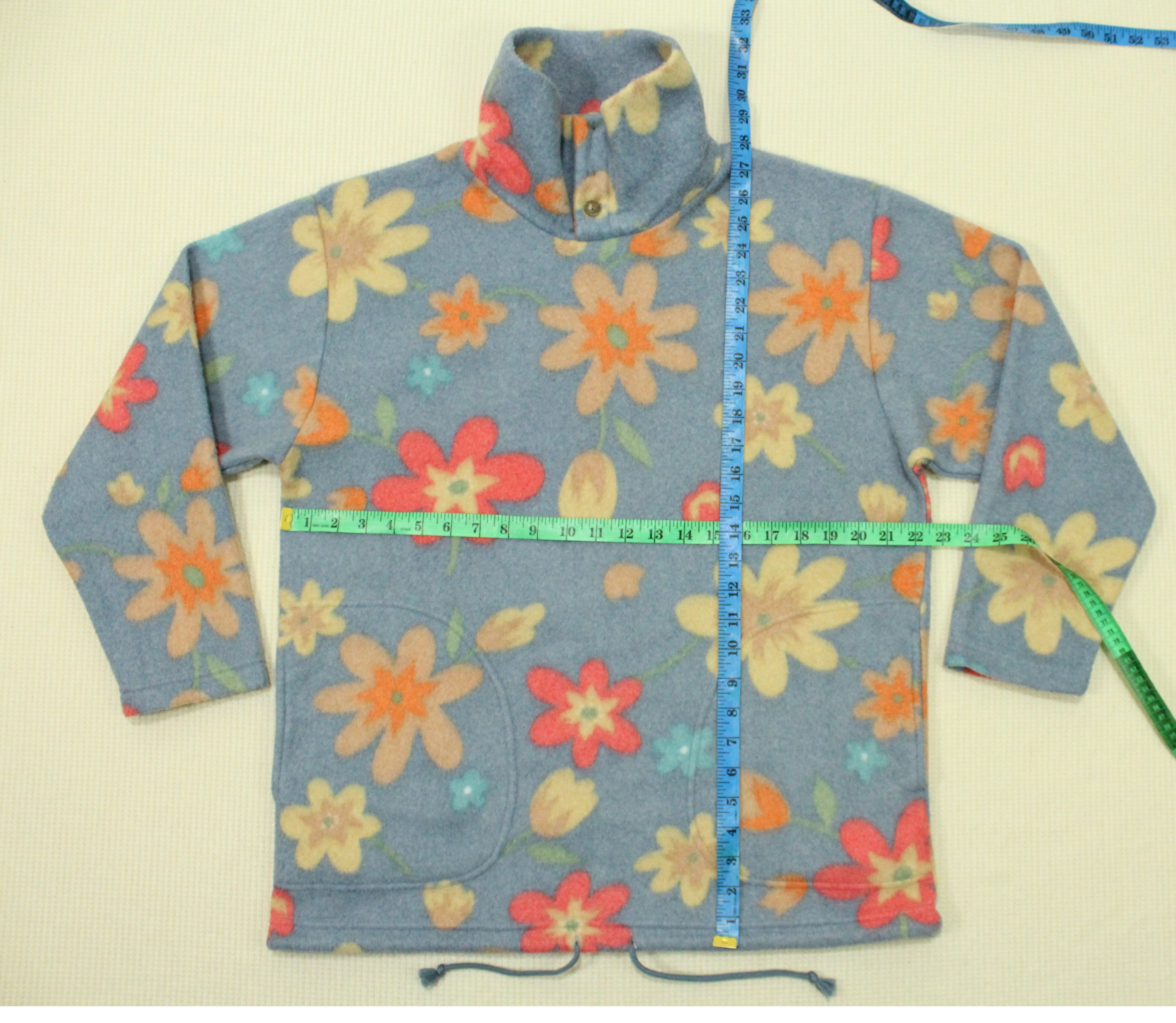 Japanese Brand Vintage C.P Fleece Sports Flowers Floral Fleece Pullover Size US M / EU 48-50 / 2 - 10 Thumbnail