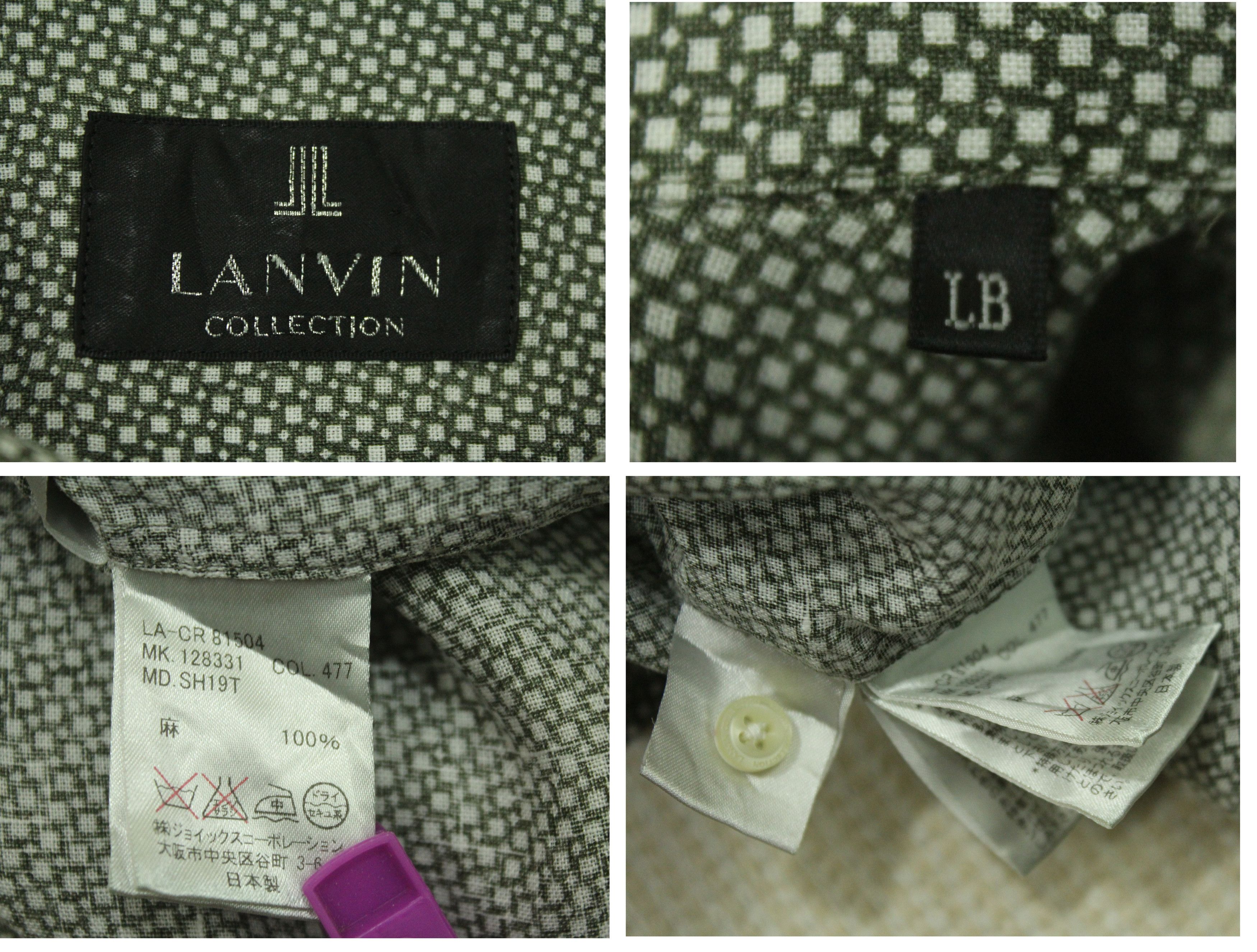 Lanvin Vintage LANVIN Shirt Button Down Hidden Button Size US L / EU 52-54 / 3 - 7 Thumbnail