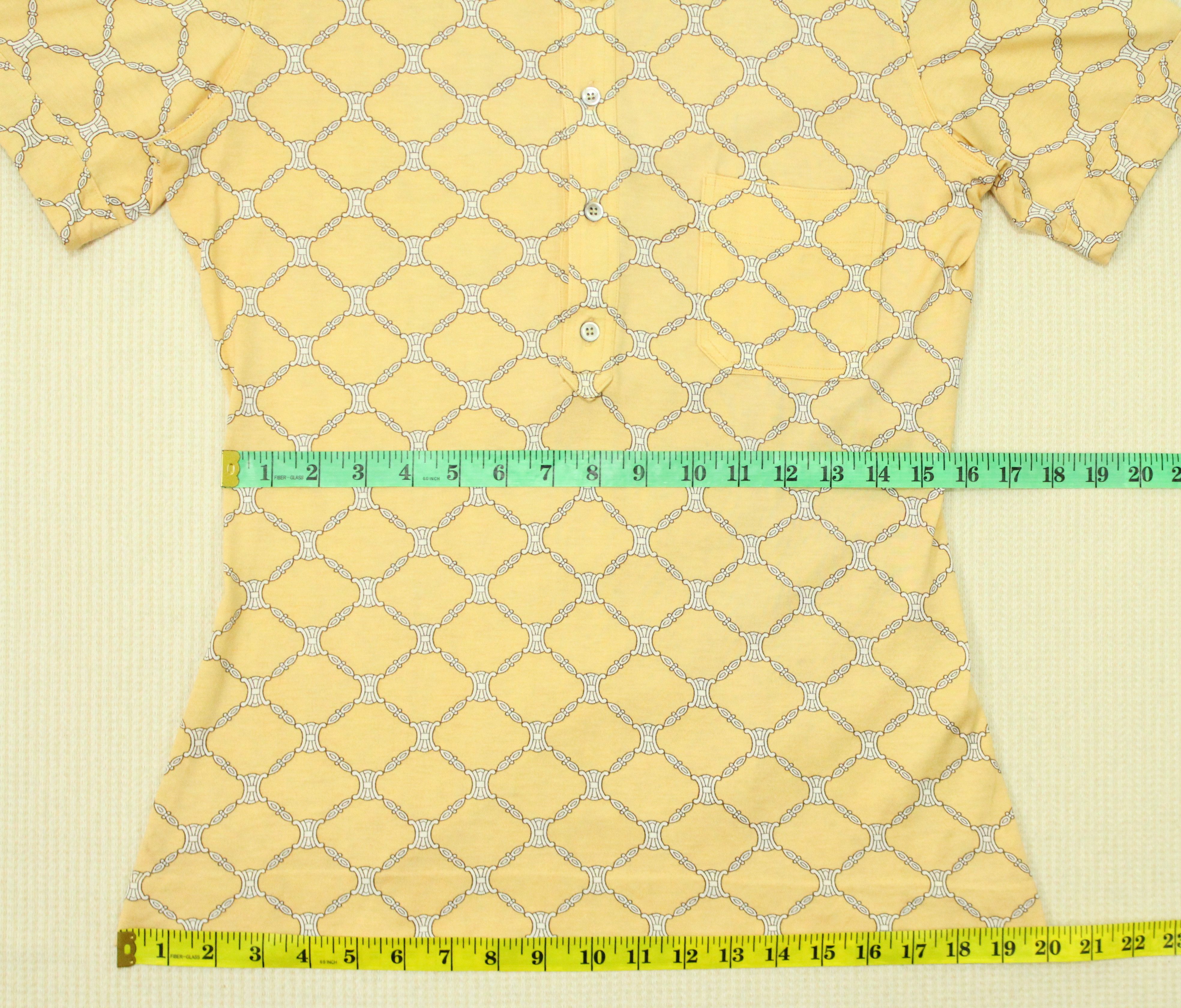 Celine Vintage CELINE Shirt Monogram Retro Collar Pocket Size L / US 10 / IT 46 - 14 Thumbnail