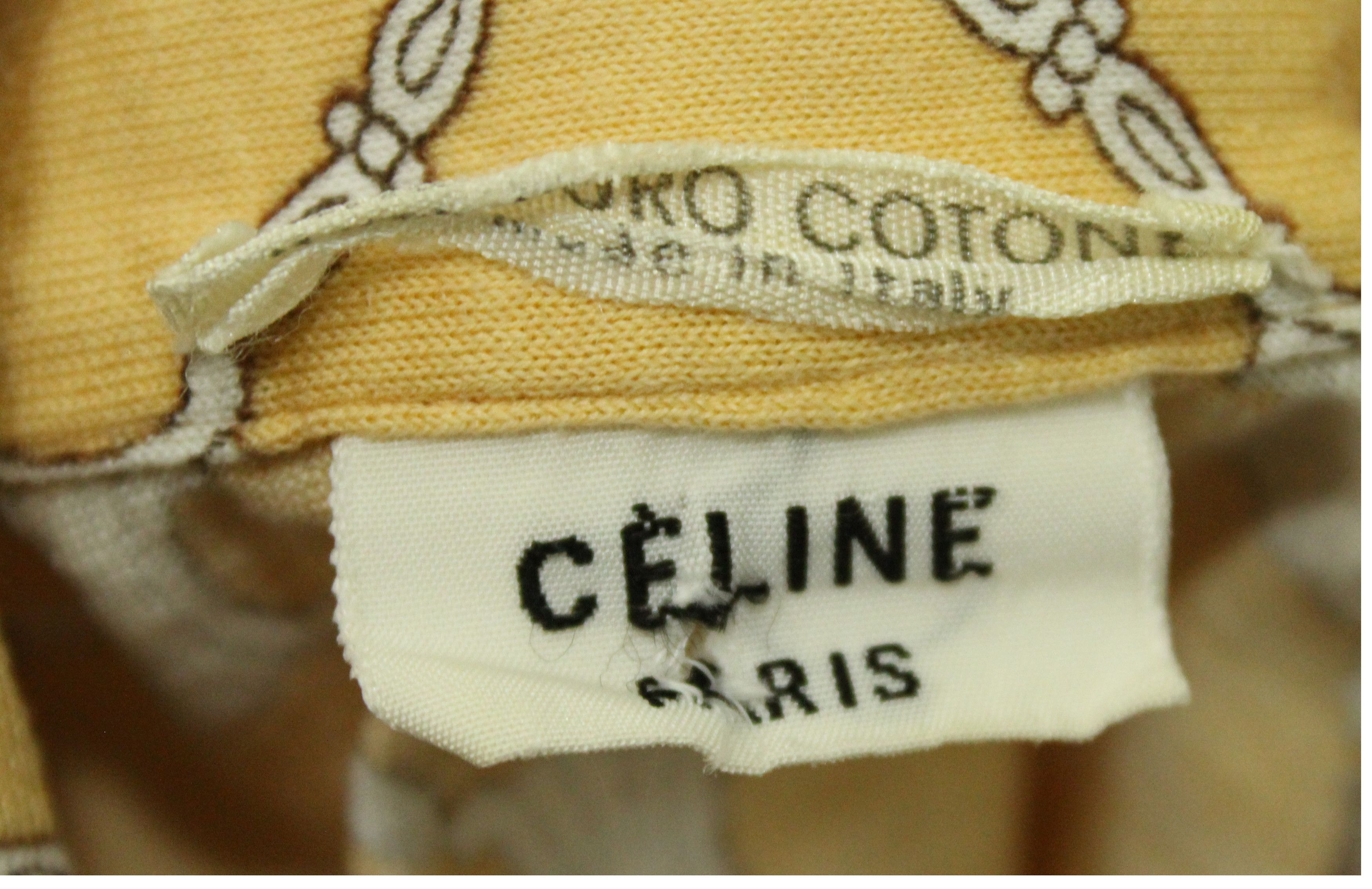Celine Vintage CELINE Shirt Monogram Retro Collar Pocket Size L / US 10 / IT 46 - 12 Thumbnail