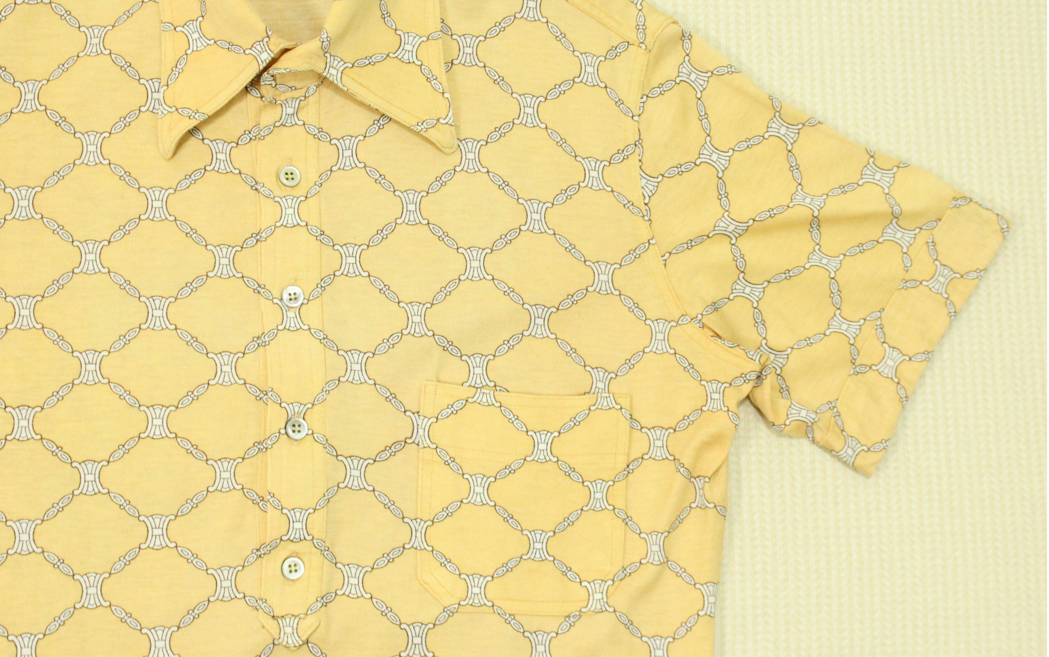 Celine Vintage CELINE Shirt Monogram Retro Collar Pocket Size L / US 10 / IT 46 - 7 Thumbnail