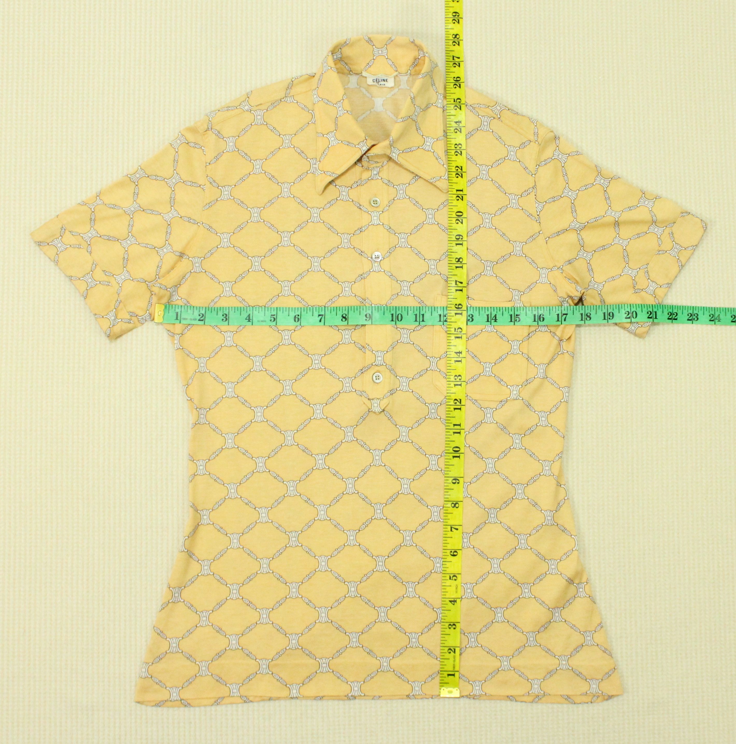 Celine Vintage CELINE Shirt Monogram Retro Collar Pocket Size L / US 10 / IT 46 - 13 Thumbnail