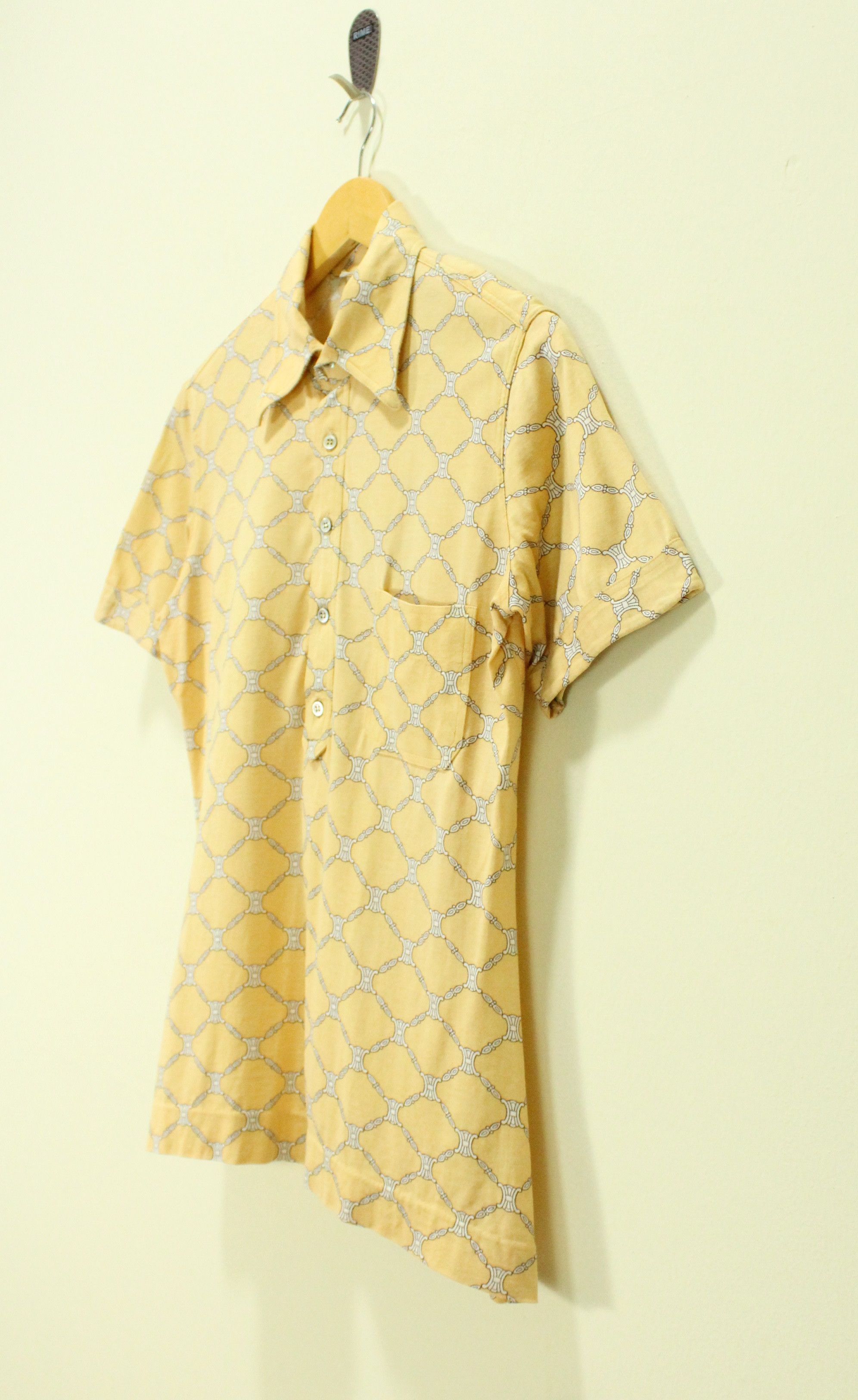 Celine Vintage CELINE Shirt Monogram Retro Collar Pocket Size L / US 10 / IT 46 - 3 Thumbnail