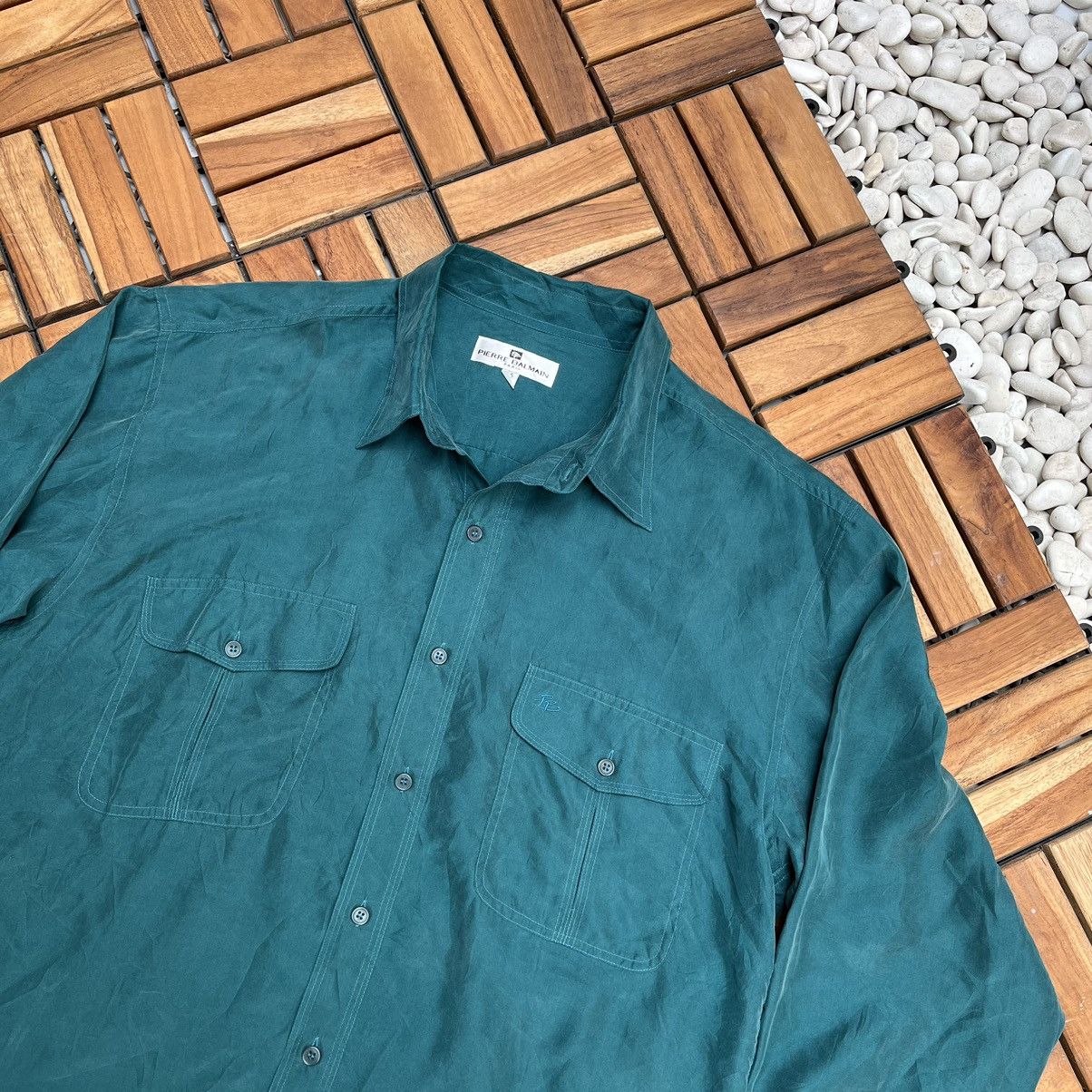 Pierre Balmain × Vintage Vintage Pierre Balmain Silk Button Up Shirt Size US XL / EU 56 / 4 - 1 Thumbnail
